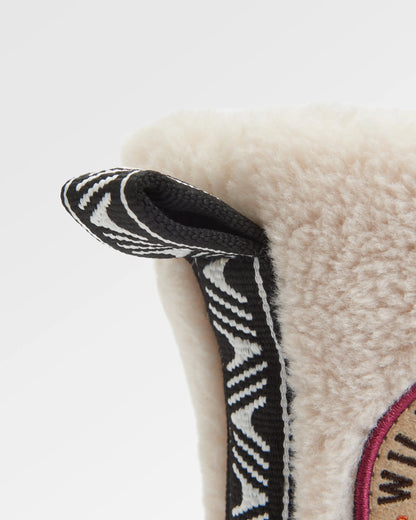 Hideaway Hut Sherpa Fleece Slipper - Birch - Flatlay