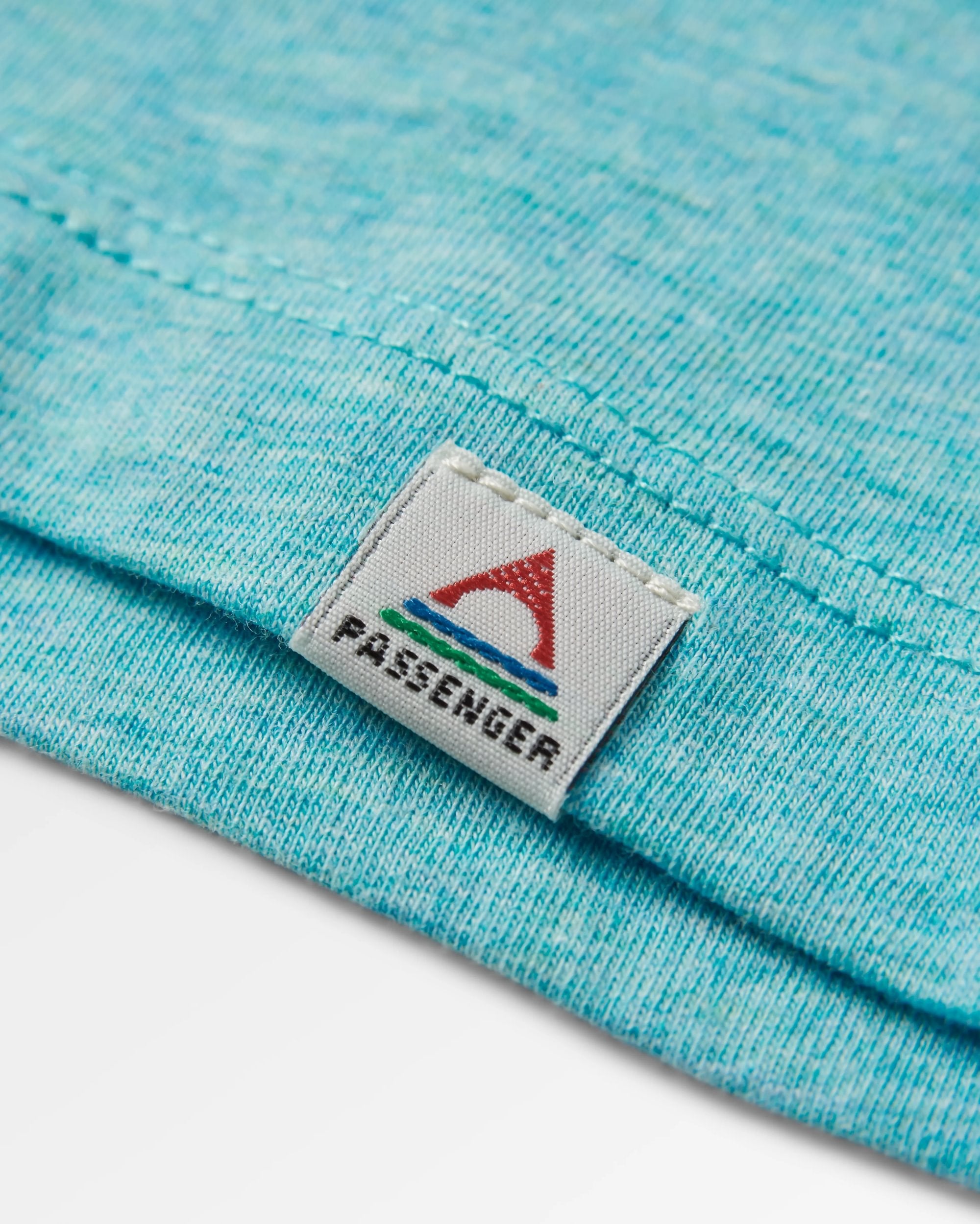 Poinsettia Organic Cotton Vest - Soft Blue Pool Marl - Flatlay