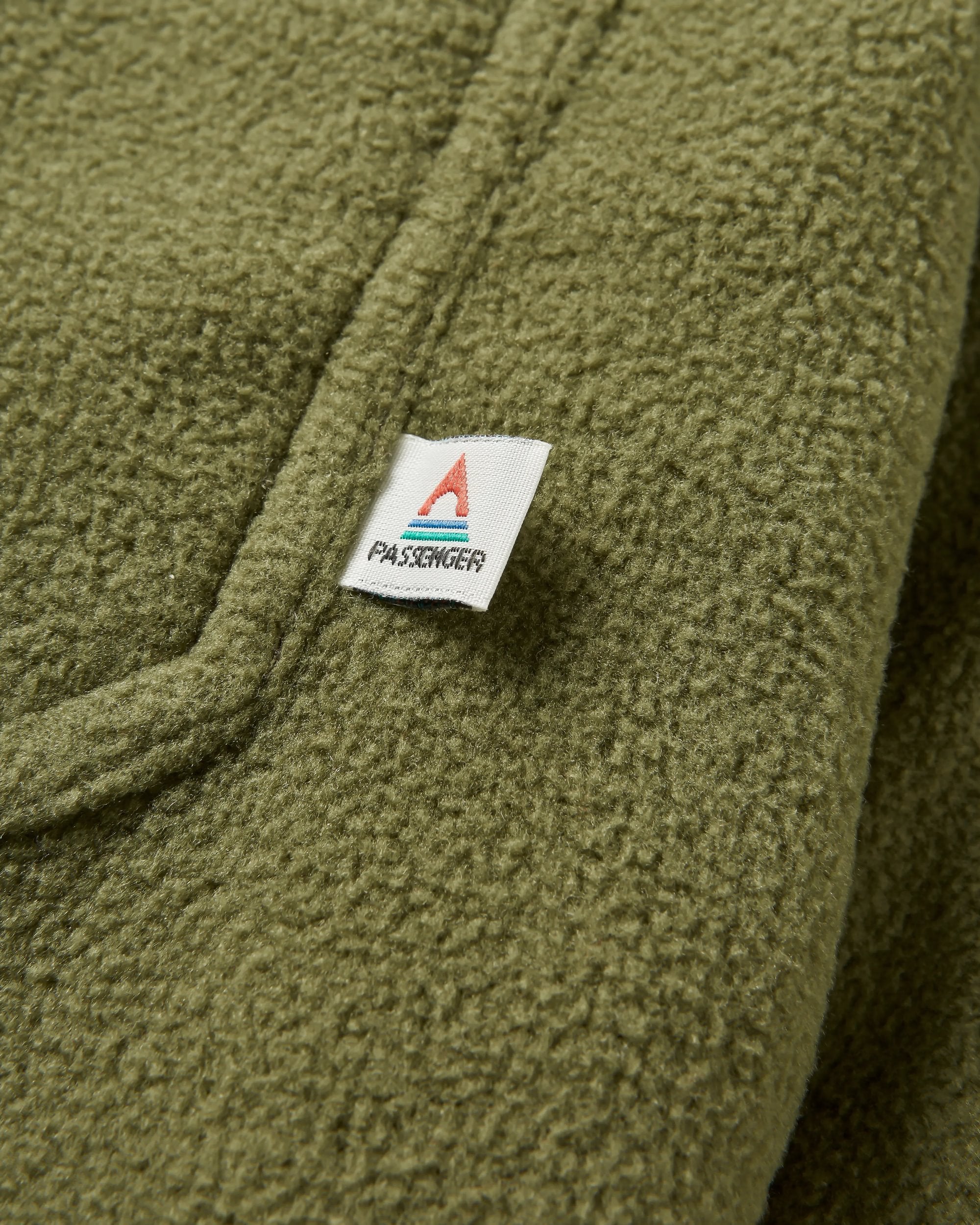 Maple Recycled Polar Fleece Shirt - Khaki - Flatlay