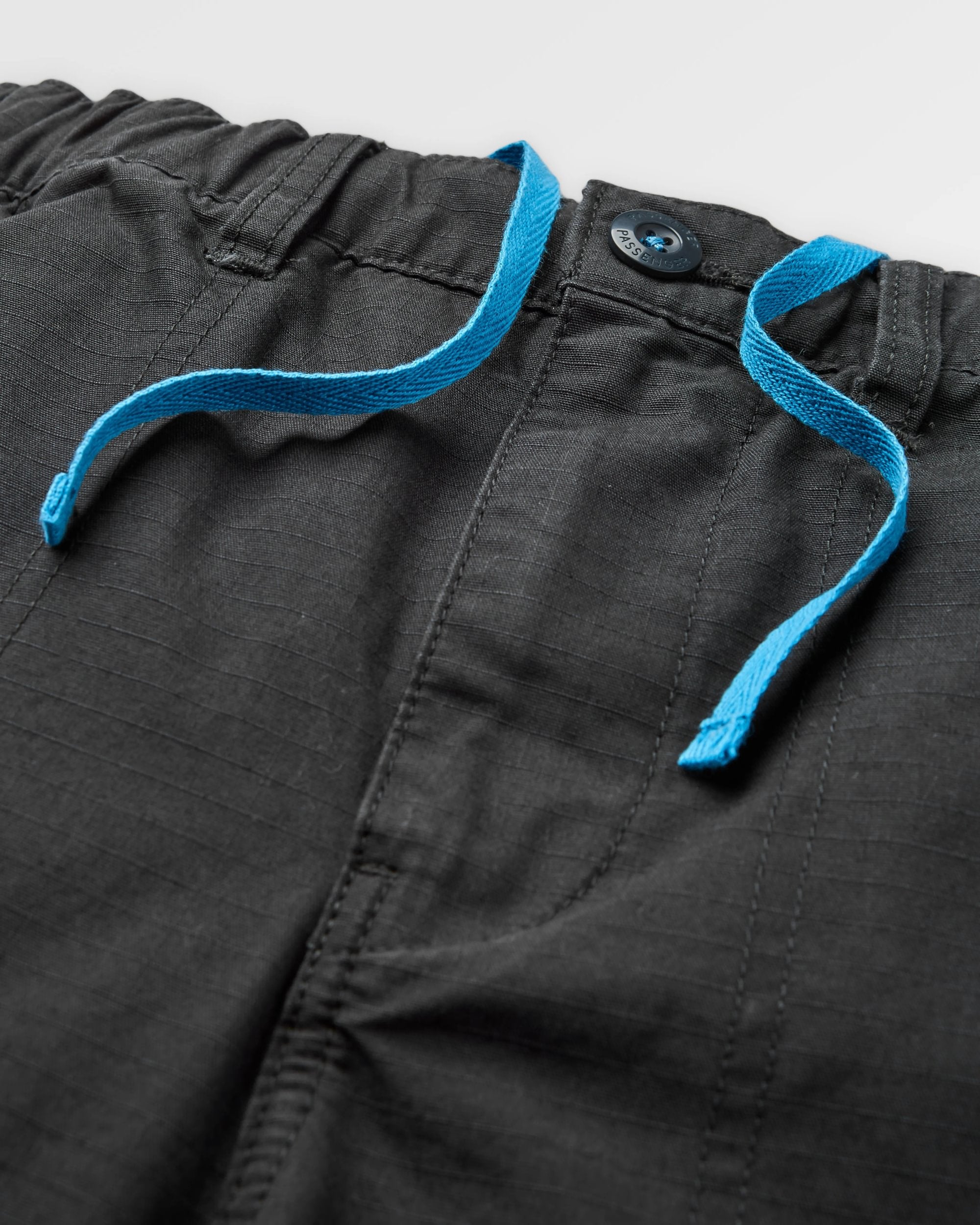 Rif-Raf Organic Cotton Ripstop Trouser - Black - Flatlay