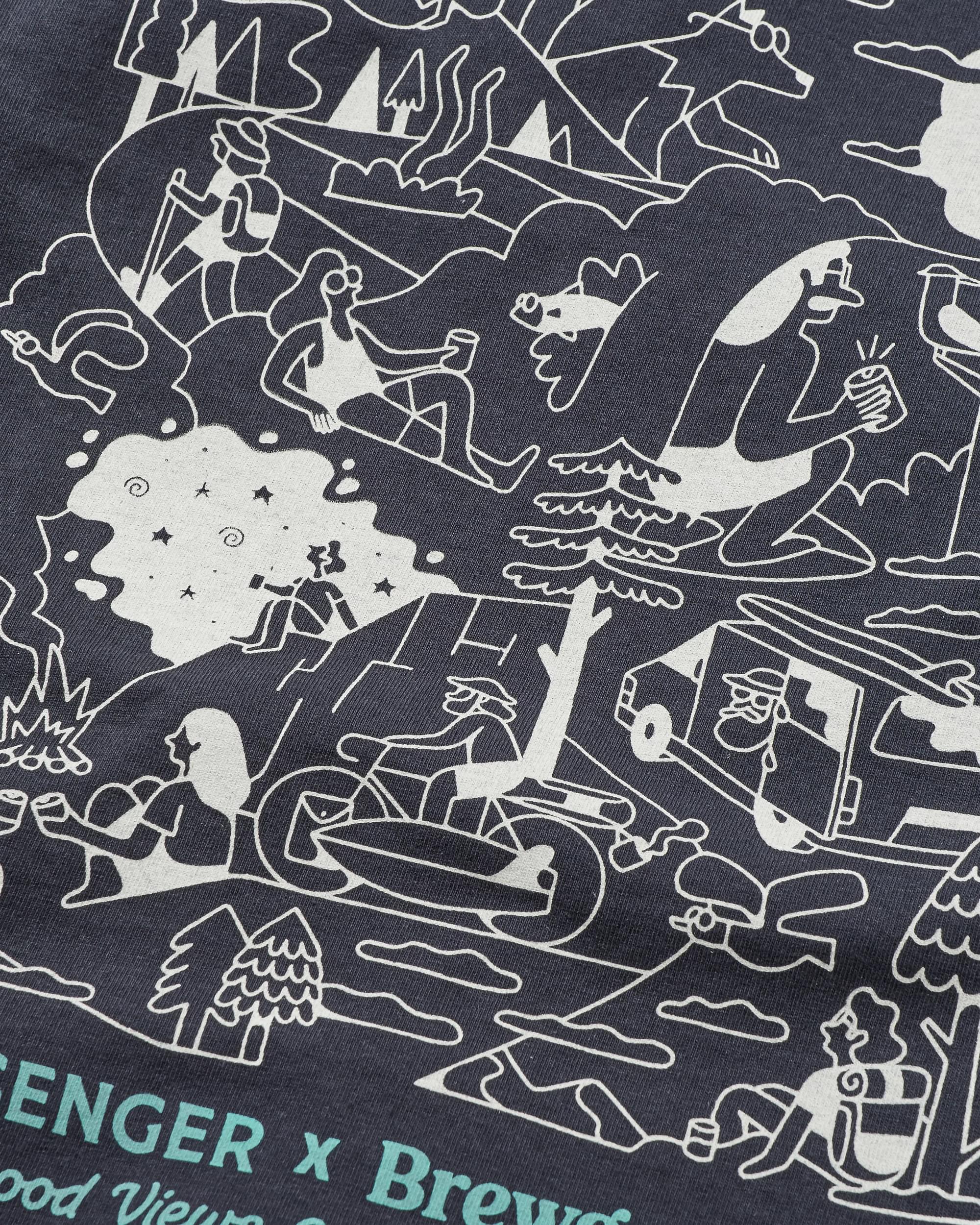 Brews & Views T-Shirt Passenger X Brewgooder - Black - Flatlay