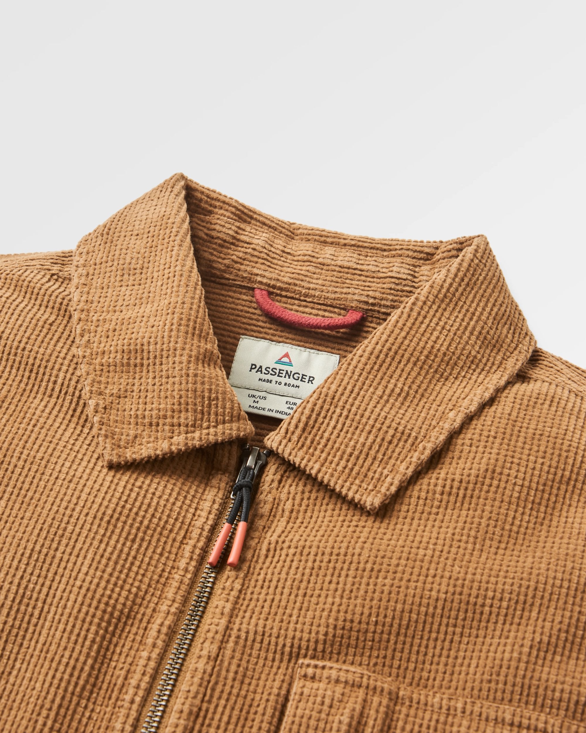 Harvest Organic Cotton Cord Overshirt - Caramel Brown - Flatlay