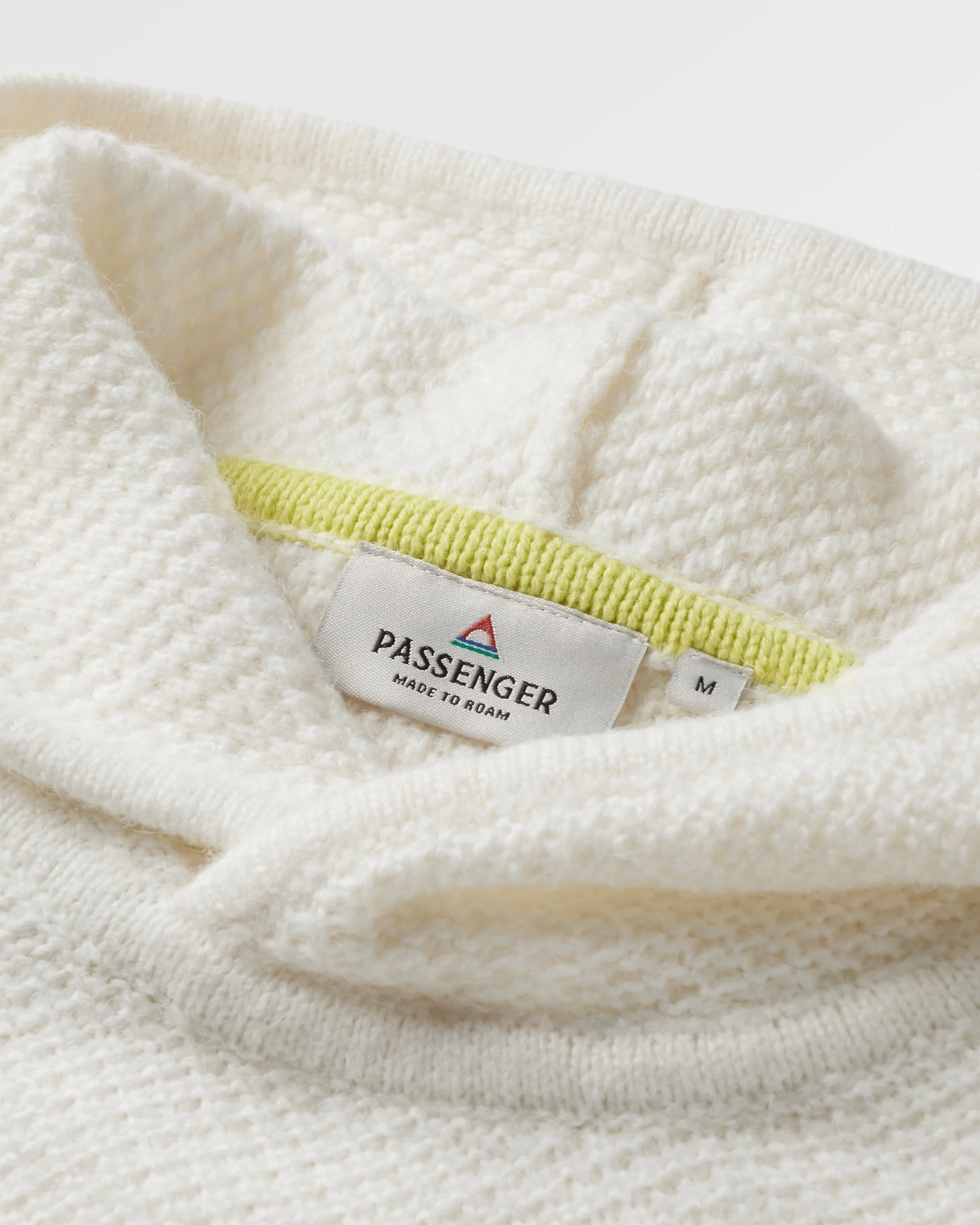 Cove Recycled Knitted Hoodie - Off White - Flatlay