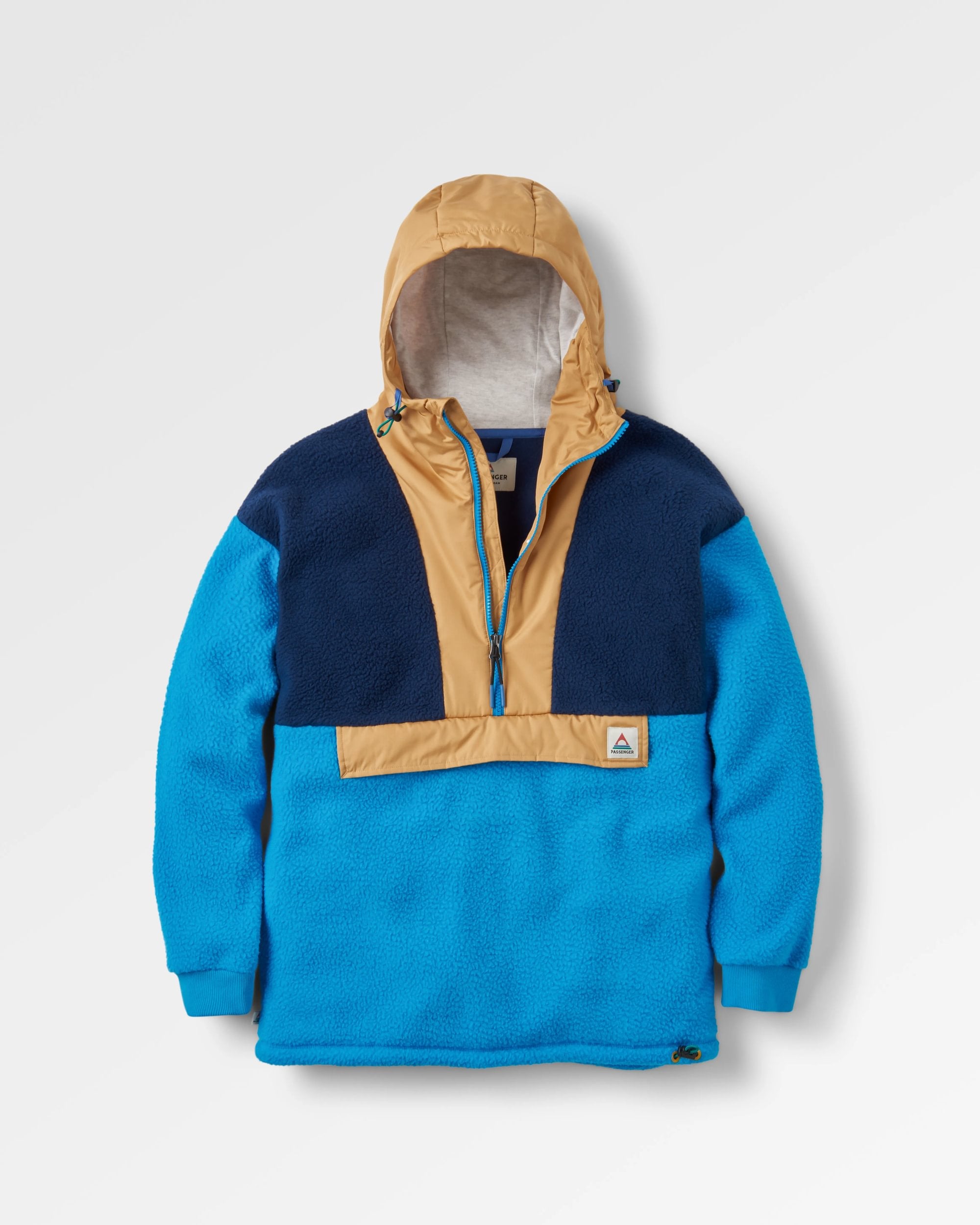 Maren 1/2 Zip Recycled Sherpa Fleece - Bluejay - Flatlay