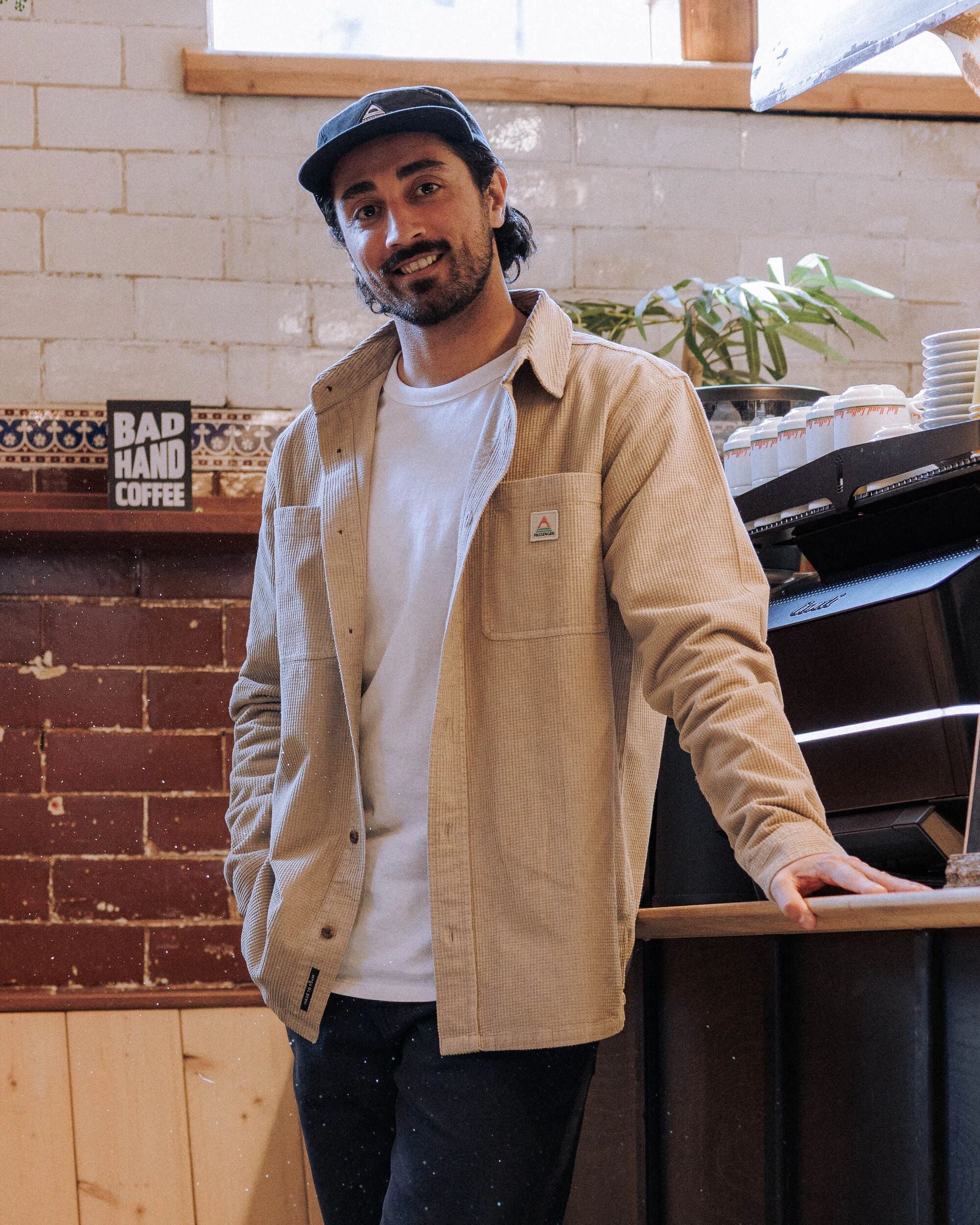 Backcountry Grid Cord Shirt - Simply Taupe - Lifestyle