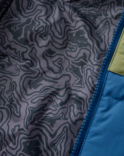 Oceanic Heavyweight Insulated Full Zip Jacket - Dark Denim - Flatlay