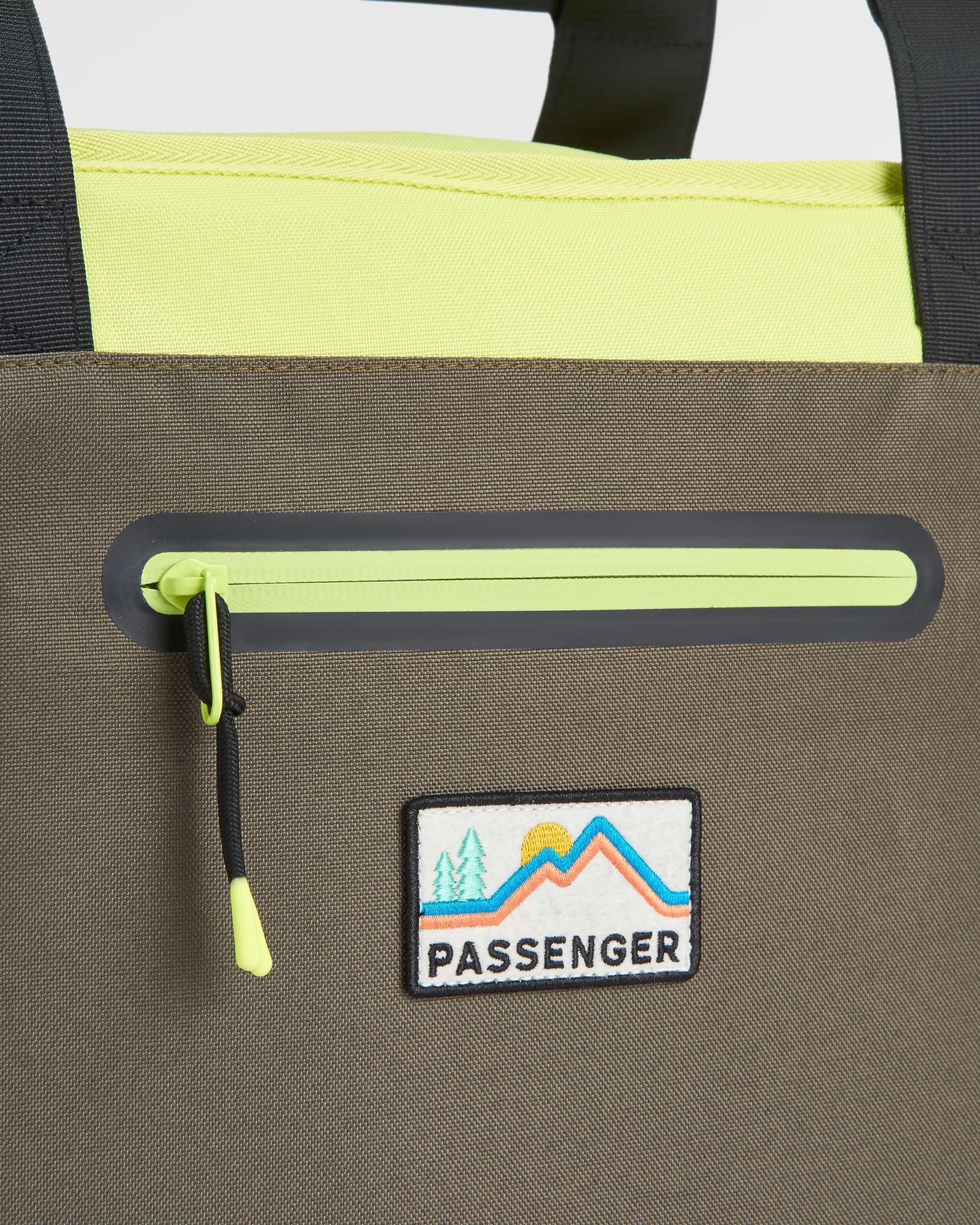 Tote Recycled Cooler Bag - Khaki Multi - Flatlay