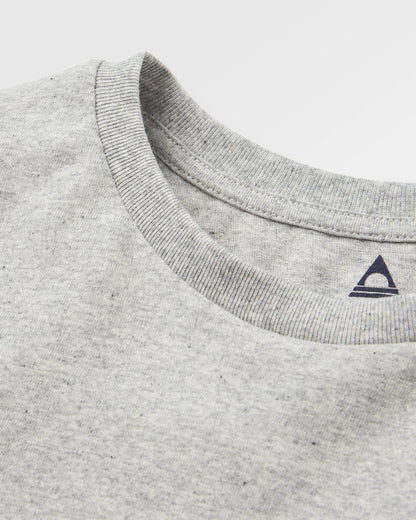 Roamer Men's Recycled Cotton T-Shirt - Grey Marl - Flatlay
