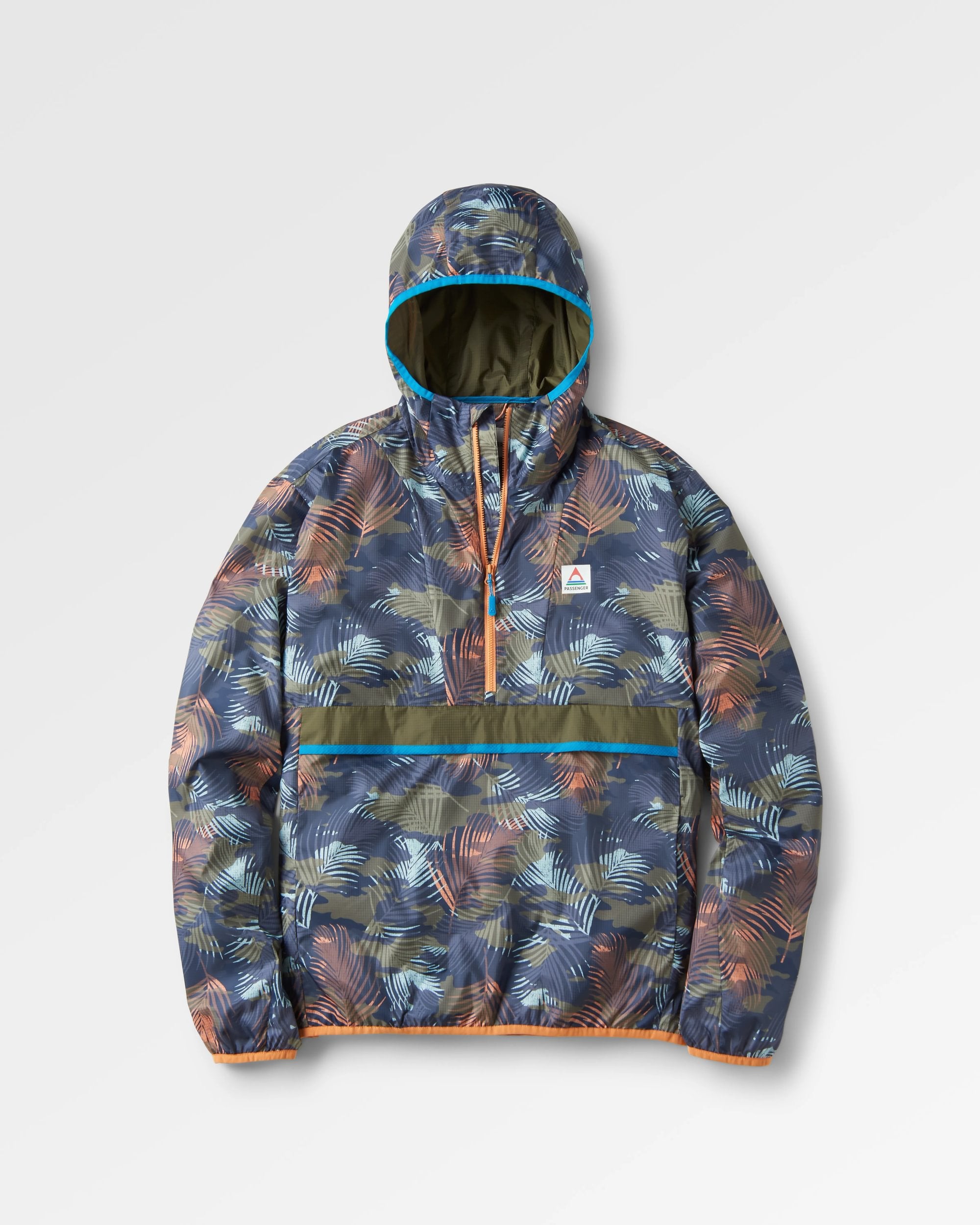 Gusto Recycled Windshell Anorak - Palm Camo Apricot - Flatlay