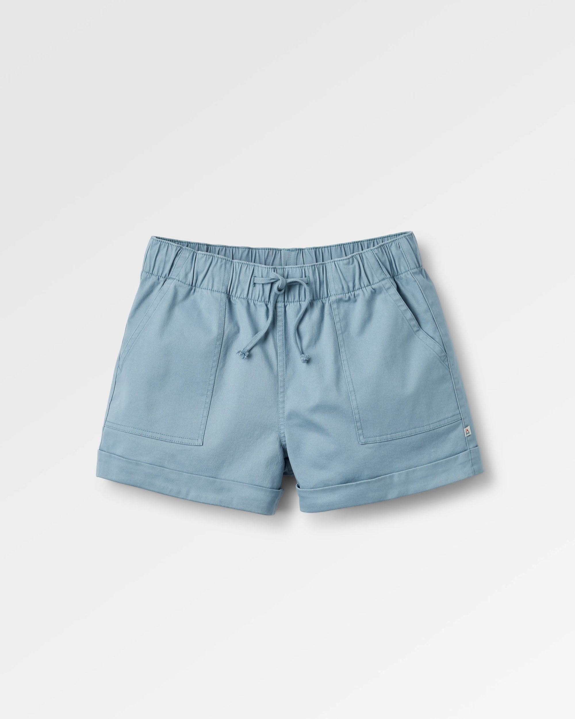 Carriso Organic Cotton Short - Faded Denim - Flatlay