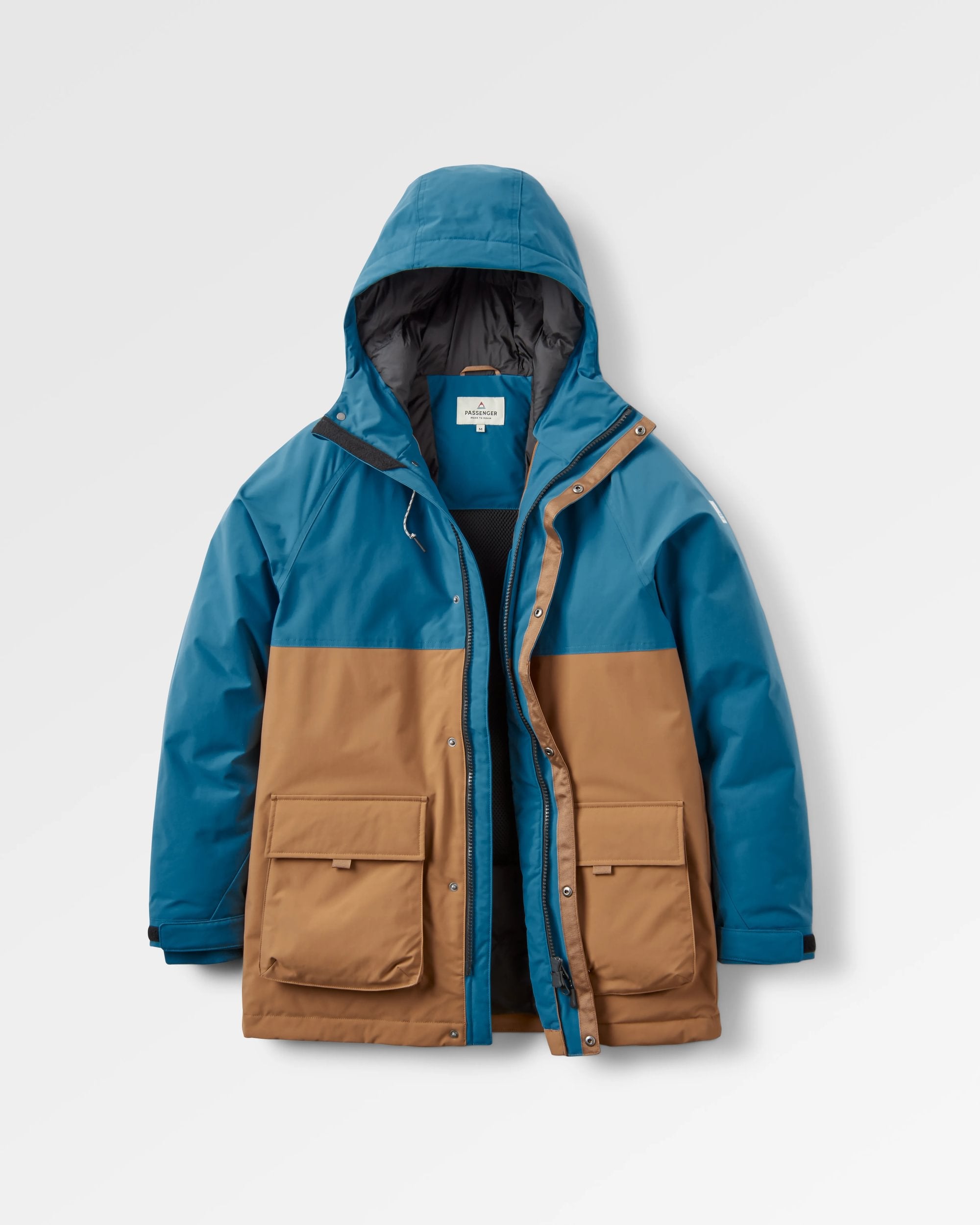 Baltic Recycled Insulated Parka - Toffee/Blue Steel - Flatlay