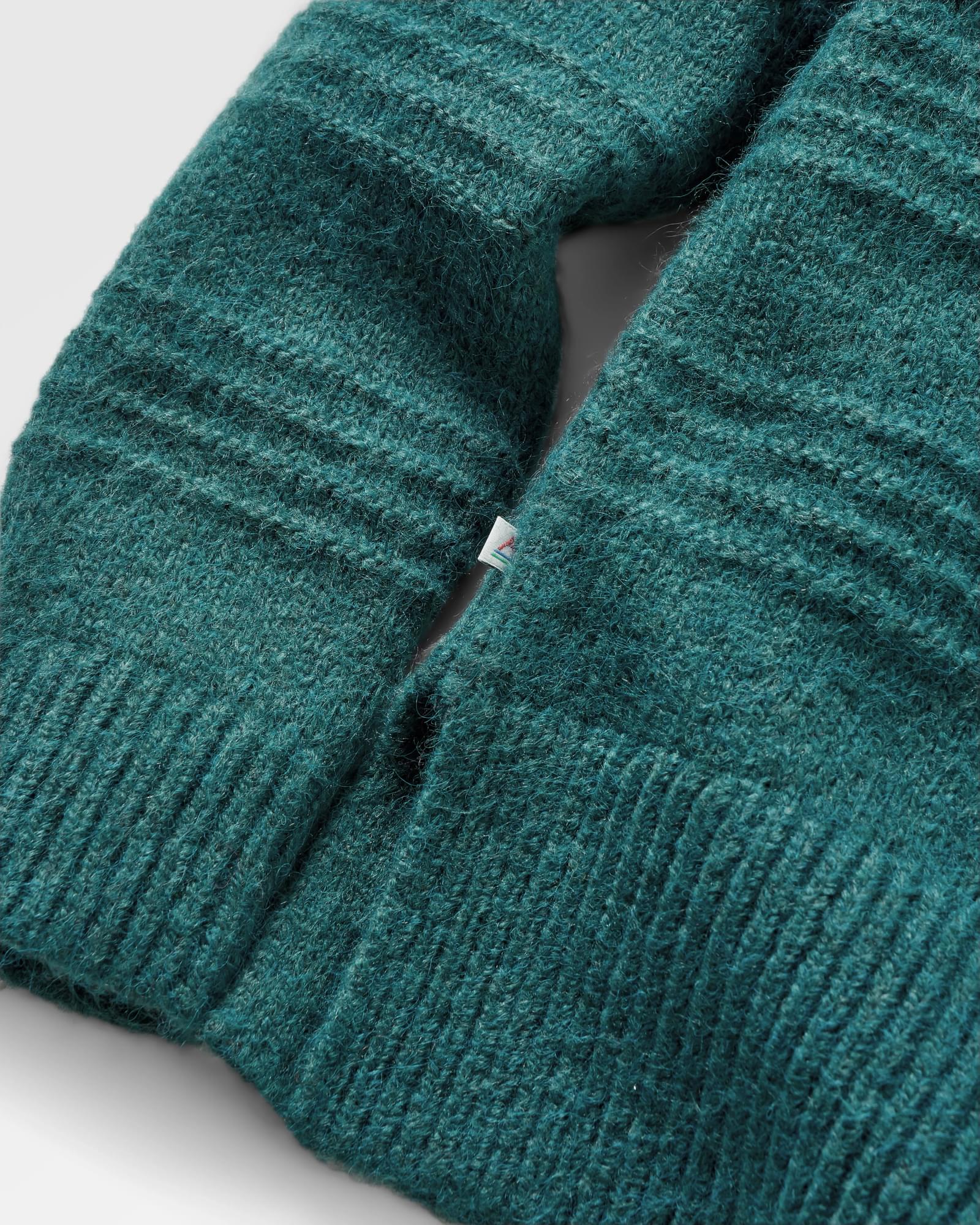 Snug Recycled Polo Neck Knitted Jumper - Mediterranean - Flatlay