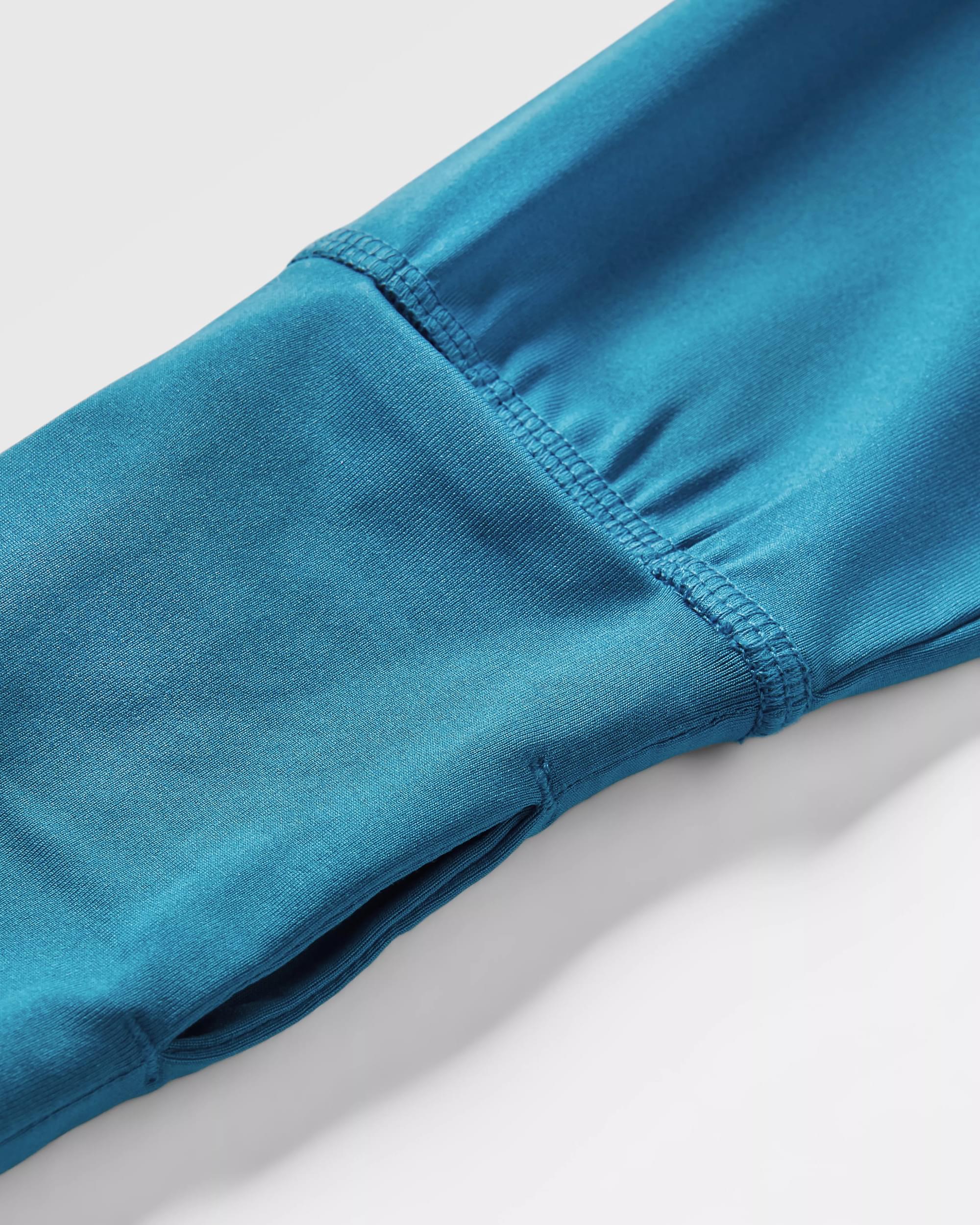 River Recycled Active LS T-Shirt - Corsair/ Vintage White - Flatlay