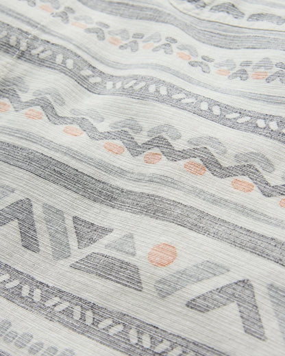 Chill Textured Short Sleeve Shirt - Geo Track Storm Grey - Flatlay