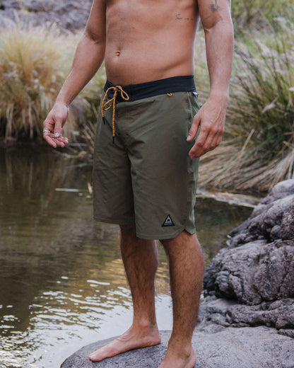 Cruiser Netplus® Recycled 19" Boardshort - Khaki - Lifestyle