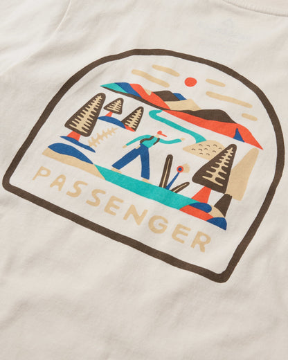 Lost Patch Women's Organic Cotton T-Shirt - White Sand - Flatlay