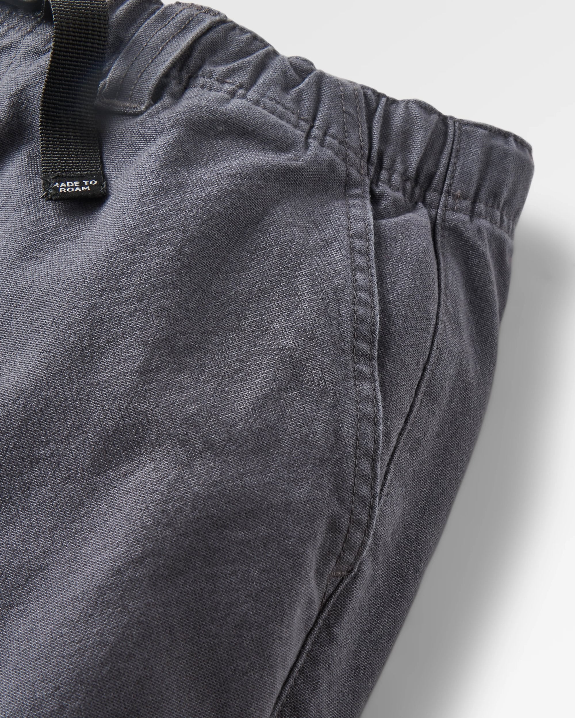 Adventurer Organic Canvas Trouser - Charcoal - Flatlay