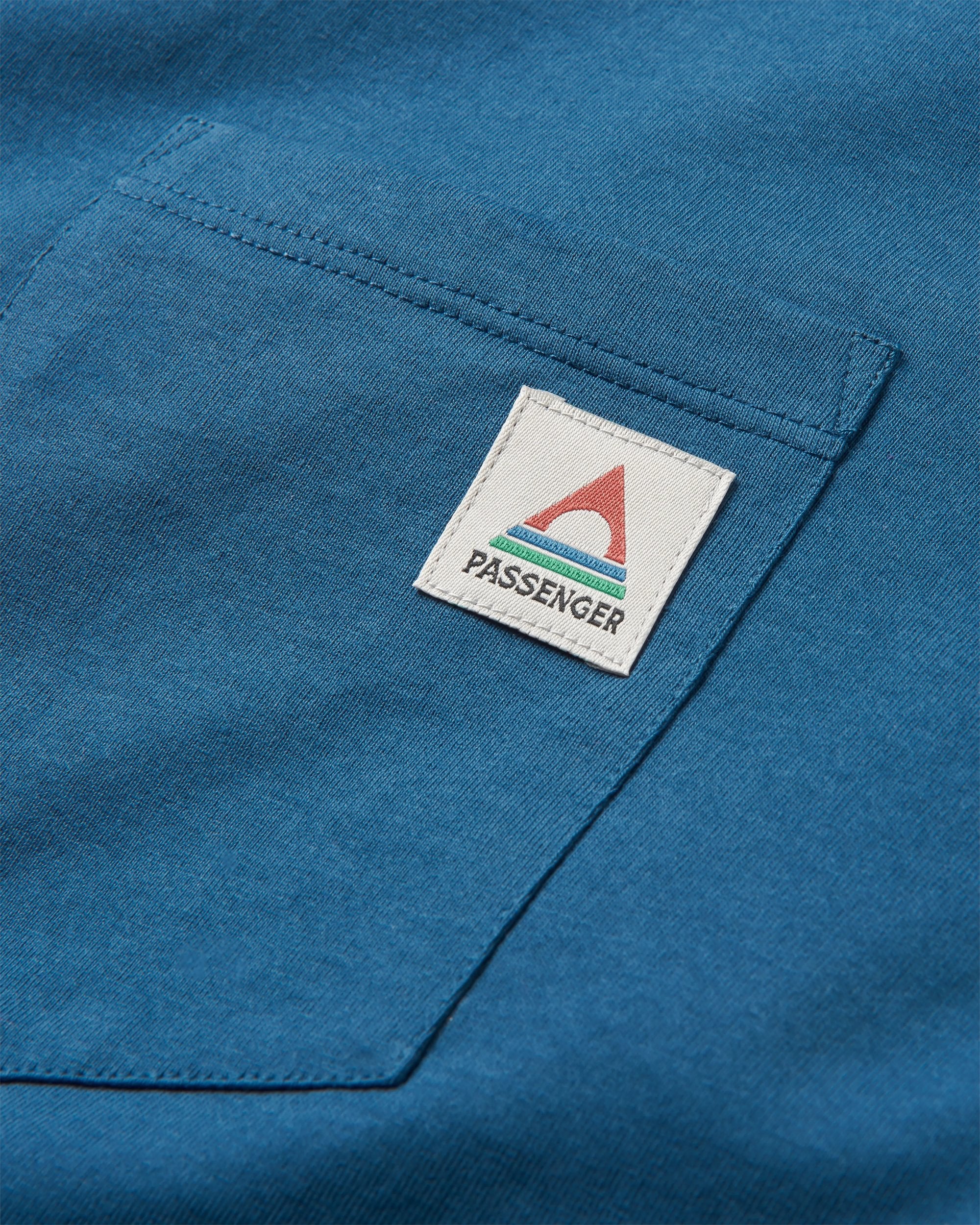 Heritage Organic Relaxed Fit T-Shirt - Dark Denim - Flatlay