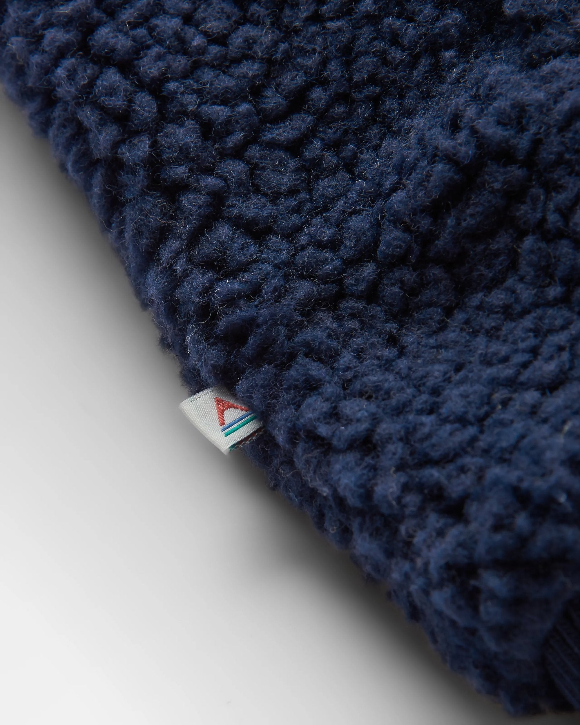 Adventure Recycled Deep-Pile Sherpa Fleece - Rich Navy - Flatlay