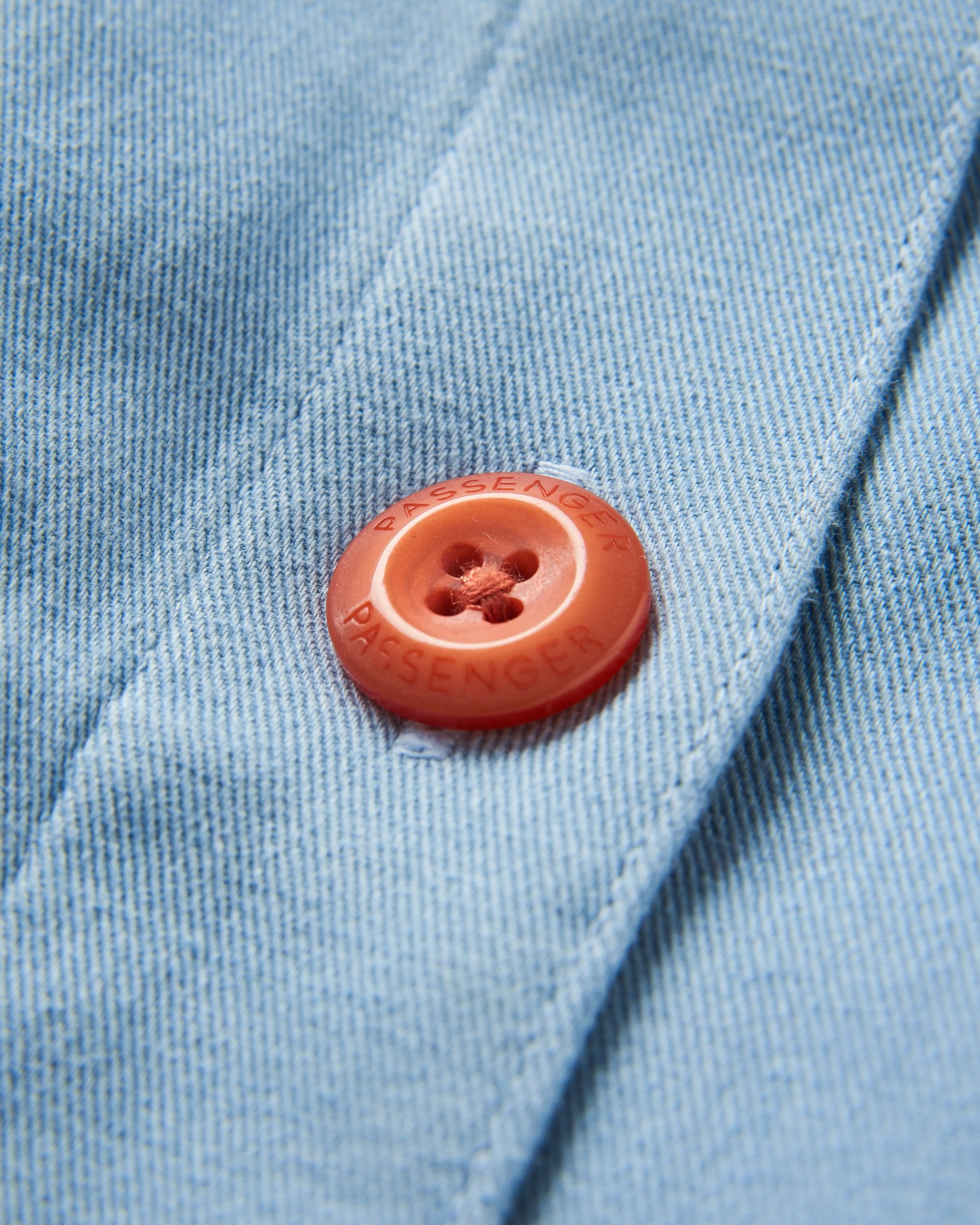 Stella Organic Cotton LS Shirt - Faded Denim - Flatlay