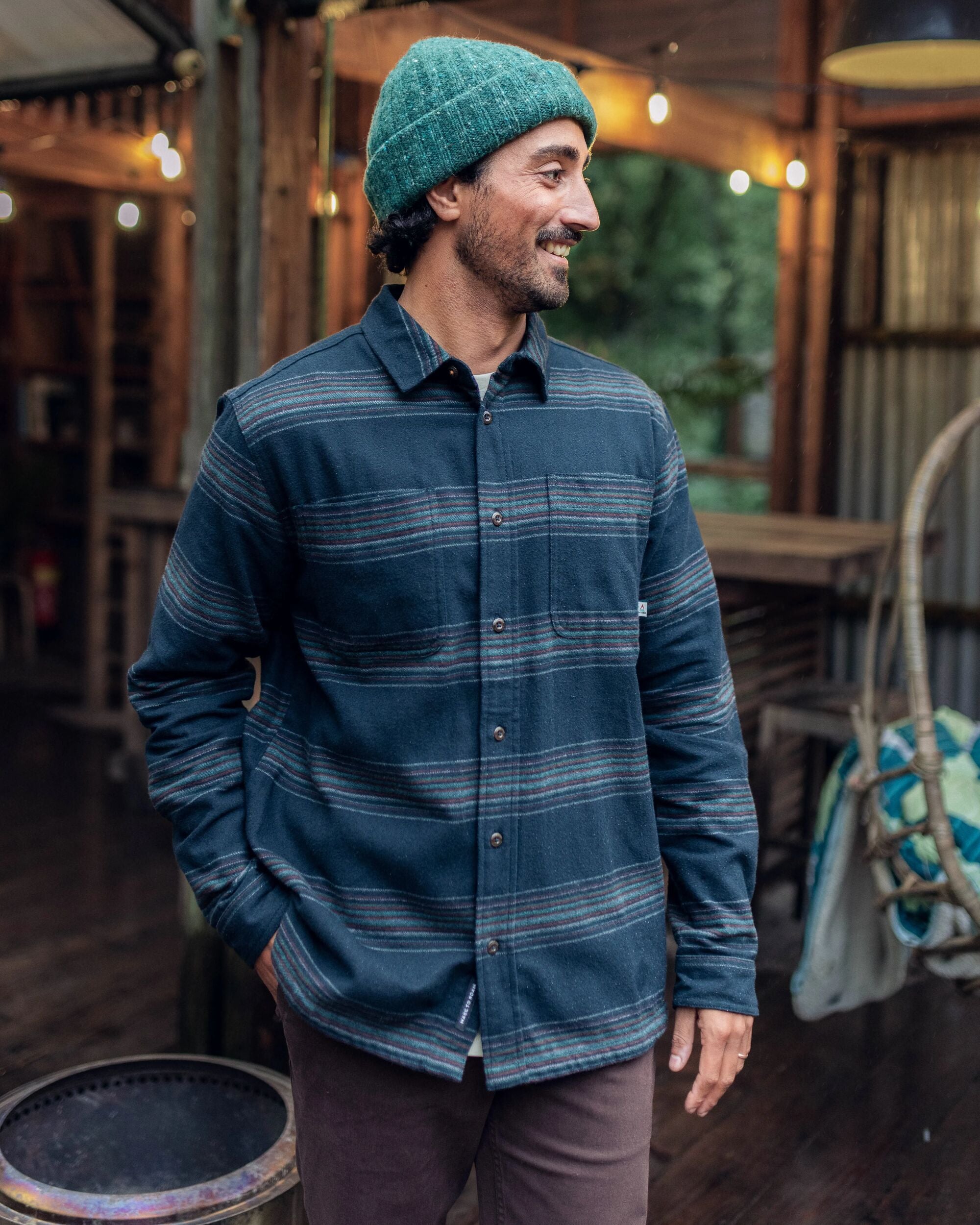 Backcountry Stripe Shirt - Black Stripe - Lifestyle
