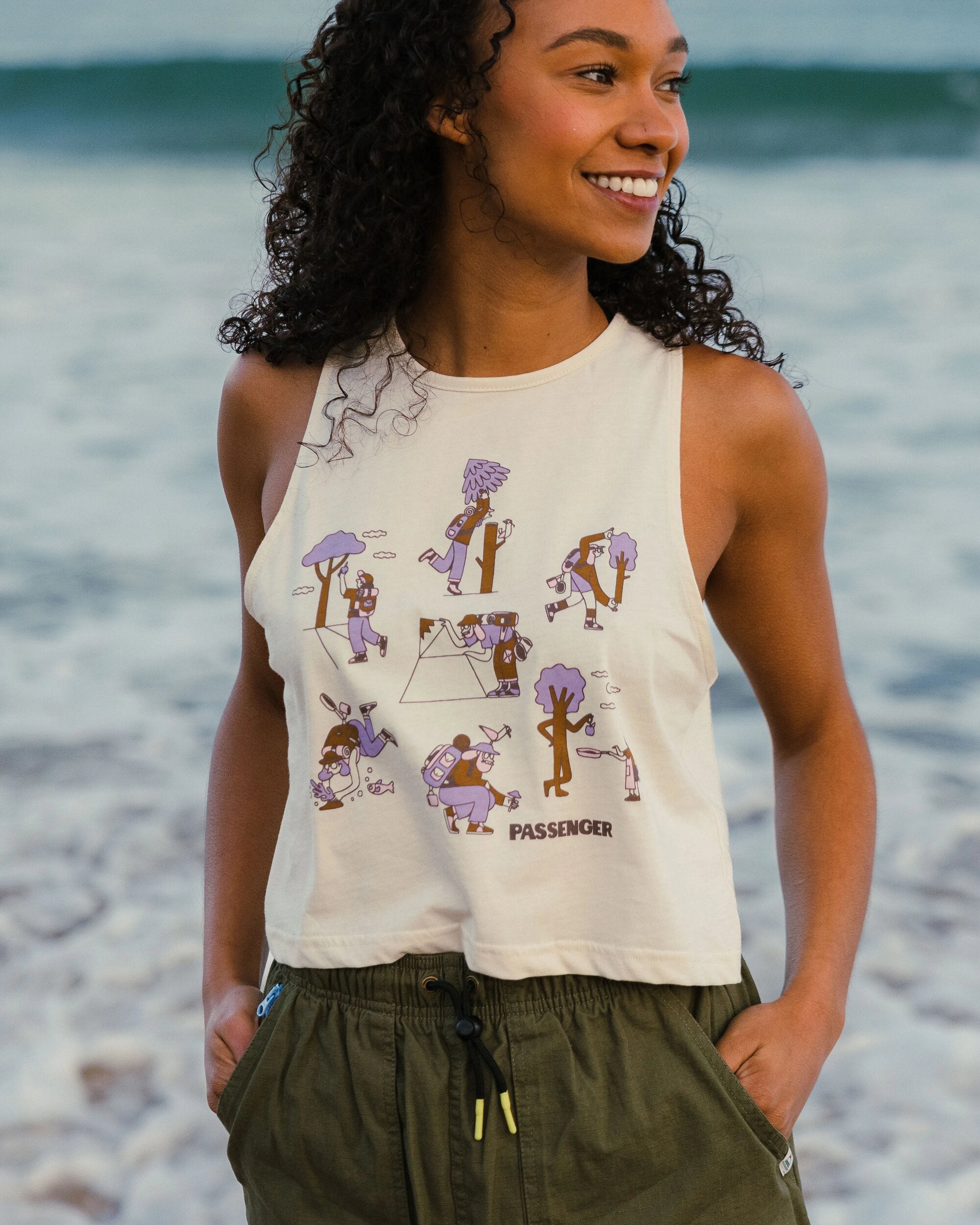 Go Forage Organic Cotton Vest - Birch - Lifestyle