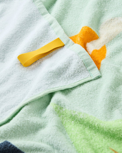 Tideline Organic Cotton Beach Towel - Spearmint - Flatlay