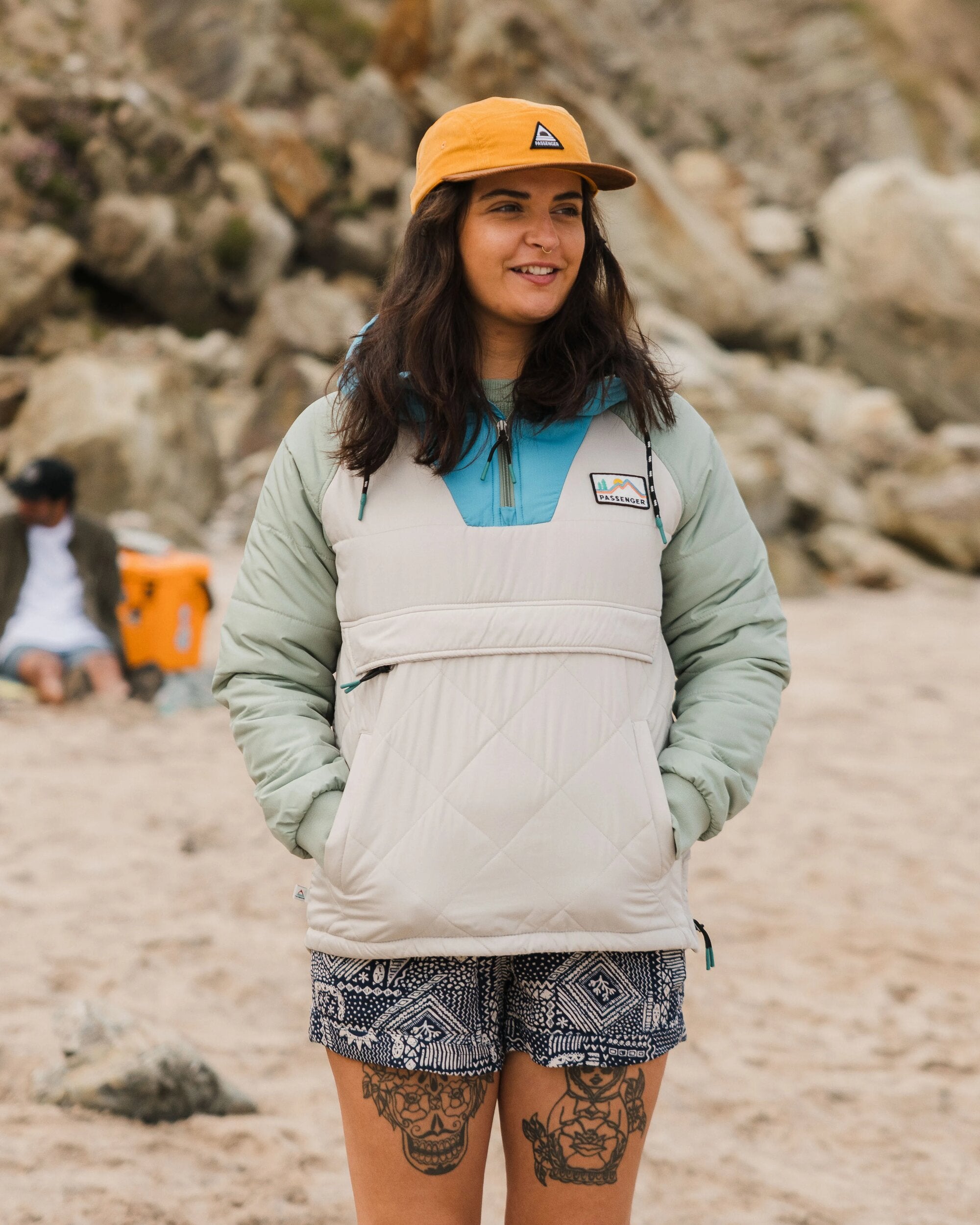 Ocean Recycled Insulated 1/2 Zip Jacket - Pebble Grey - Lifestyle