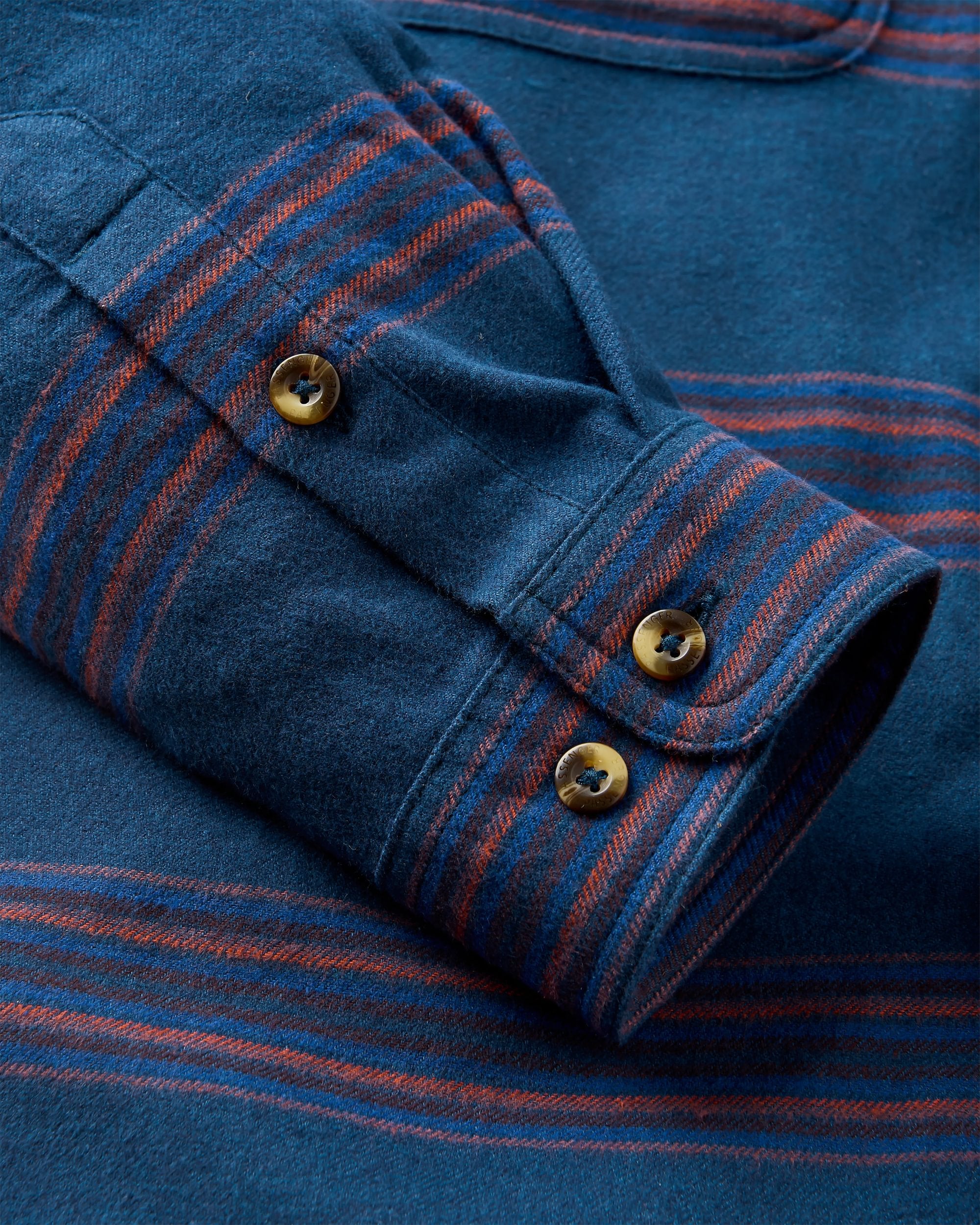 Backcountry Stripe Light Shirt - Rich Navy/Deep Plum Stripe - Flatlay
