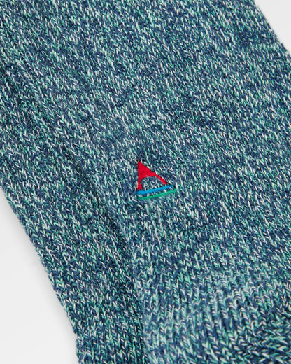 Thorne Heavyweight Sock - Rich Navy - Flatlay