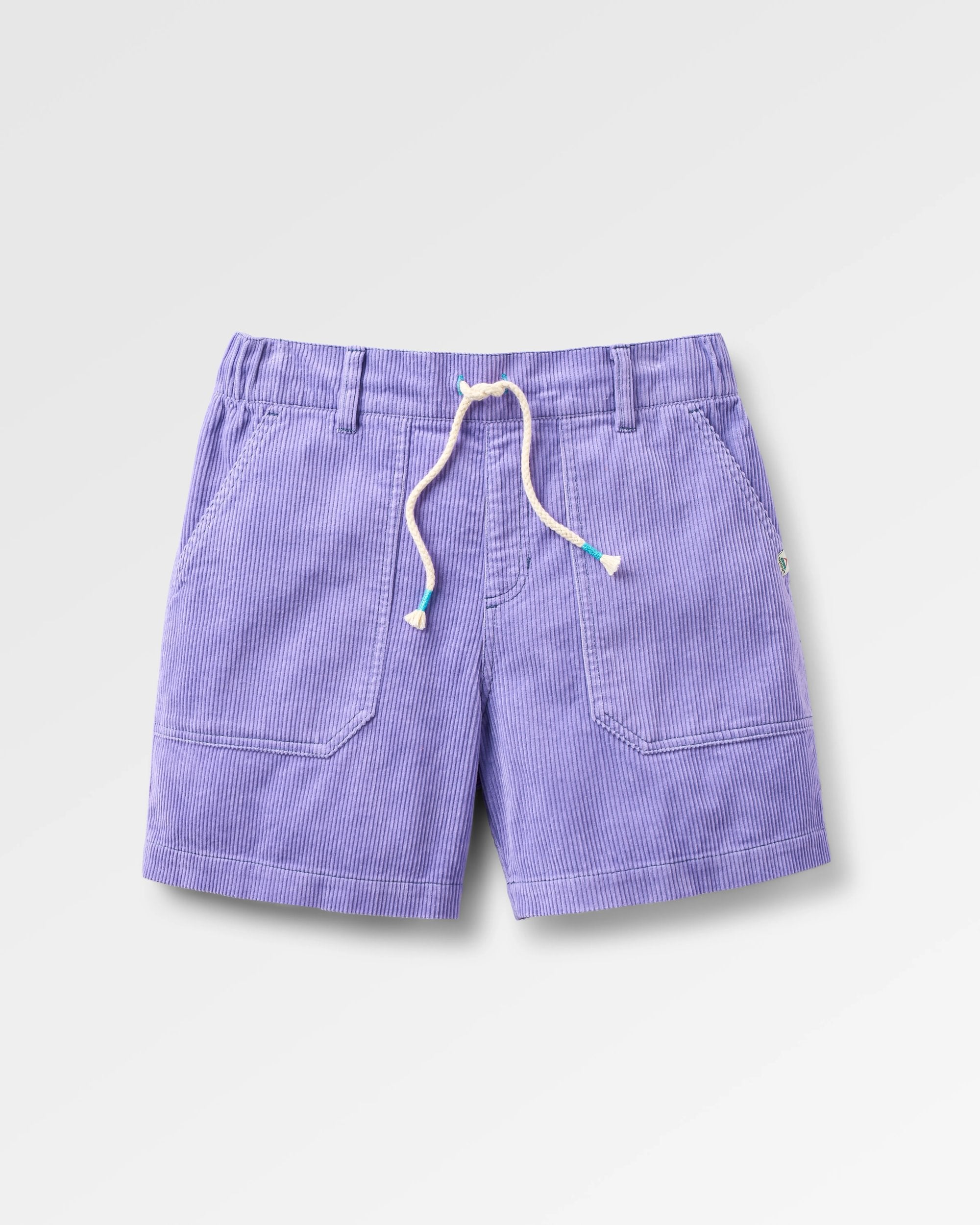 Avian Organic Cord Short - Retro Purple - Flatlay