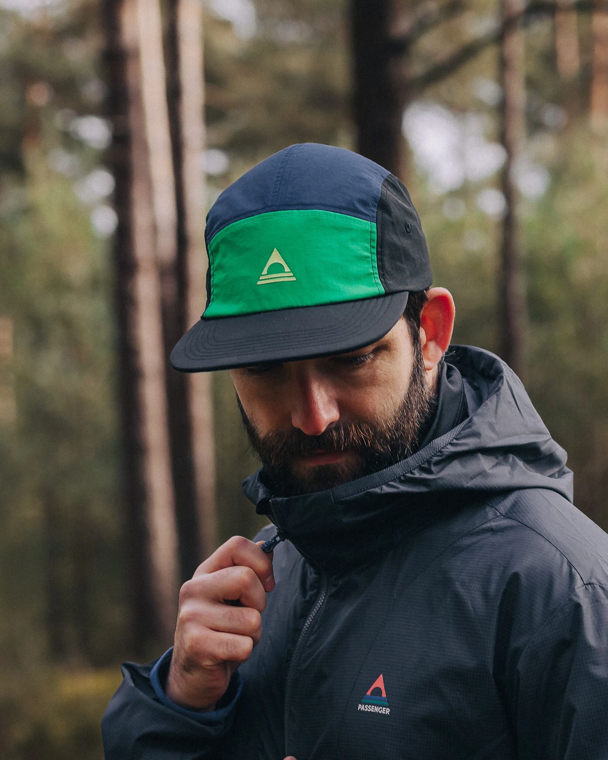 Emerge 5 Panel Trail Cap - Stem Green - Lifestyle - Male