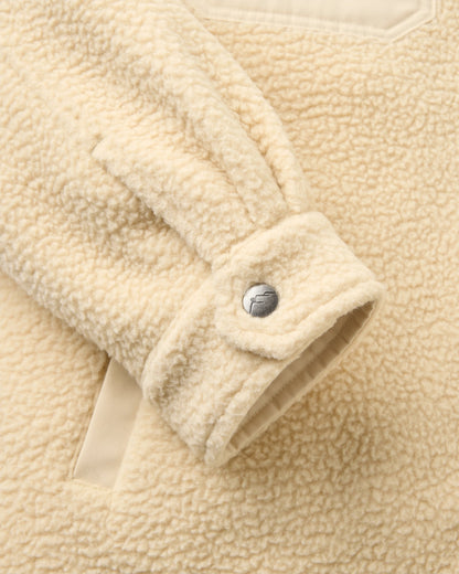 Rappel Sherpa Oversized Shirt - Oat - Flatlay