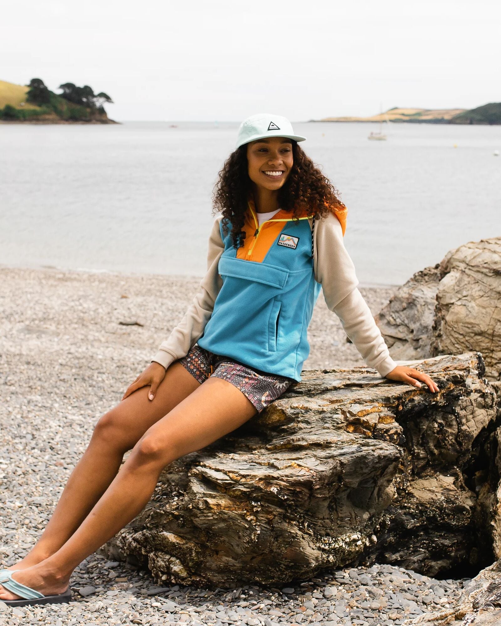 Alexander Recycled Polar Hooded Fleece - Blue Pool - Lifestyle