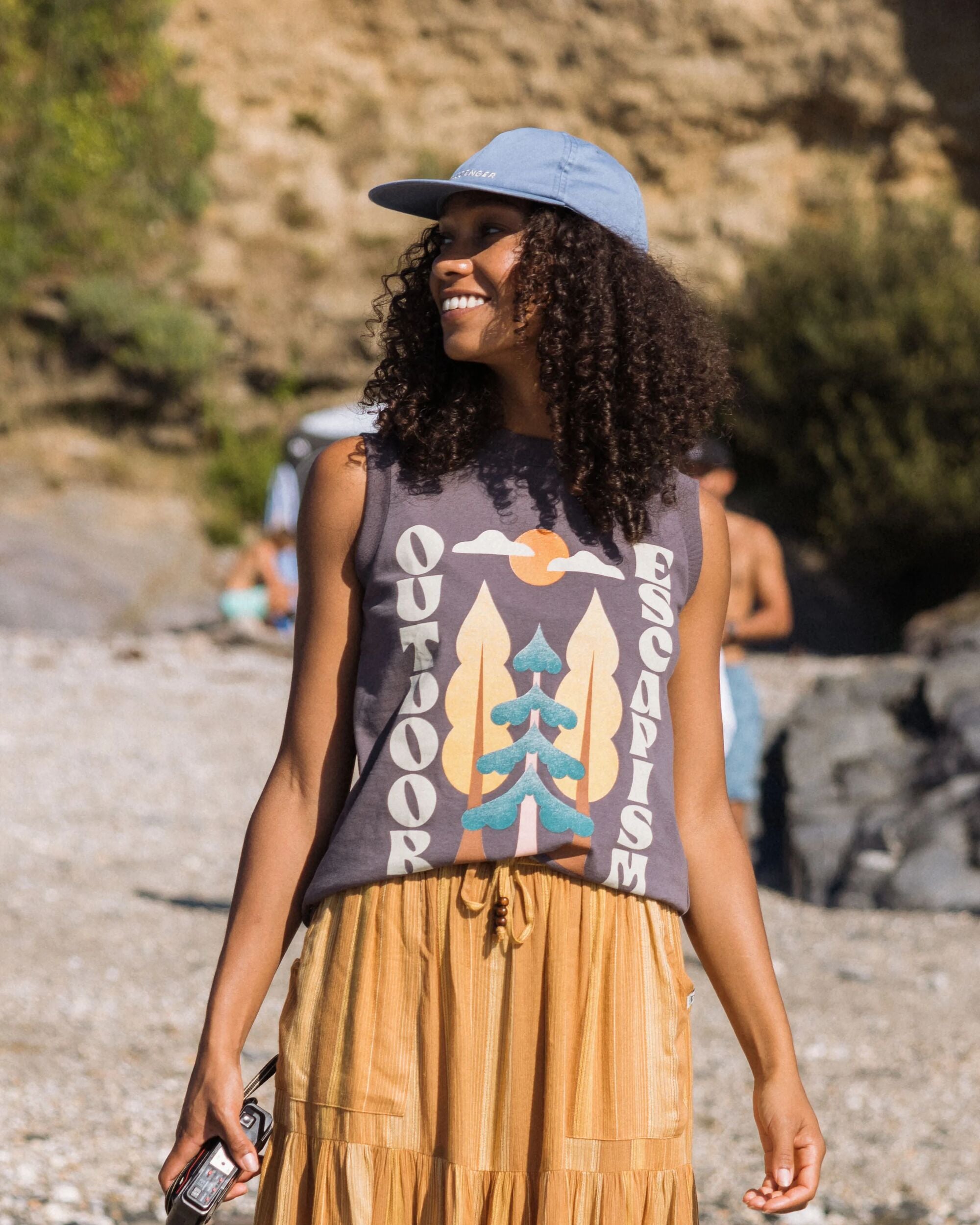 Tall Pines Recycled Cotton Vest - Charcoal - Lifestyle