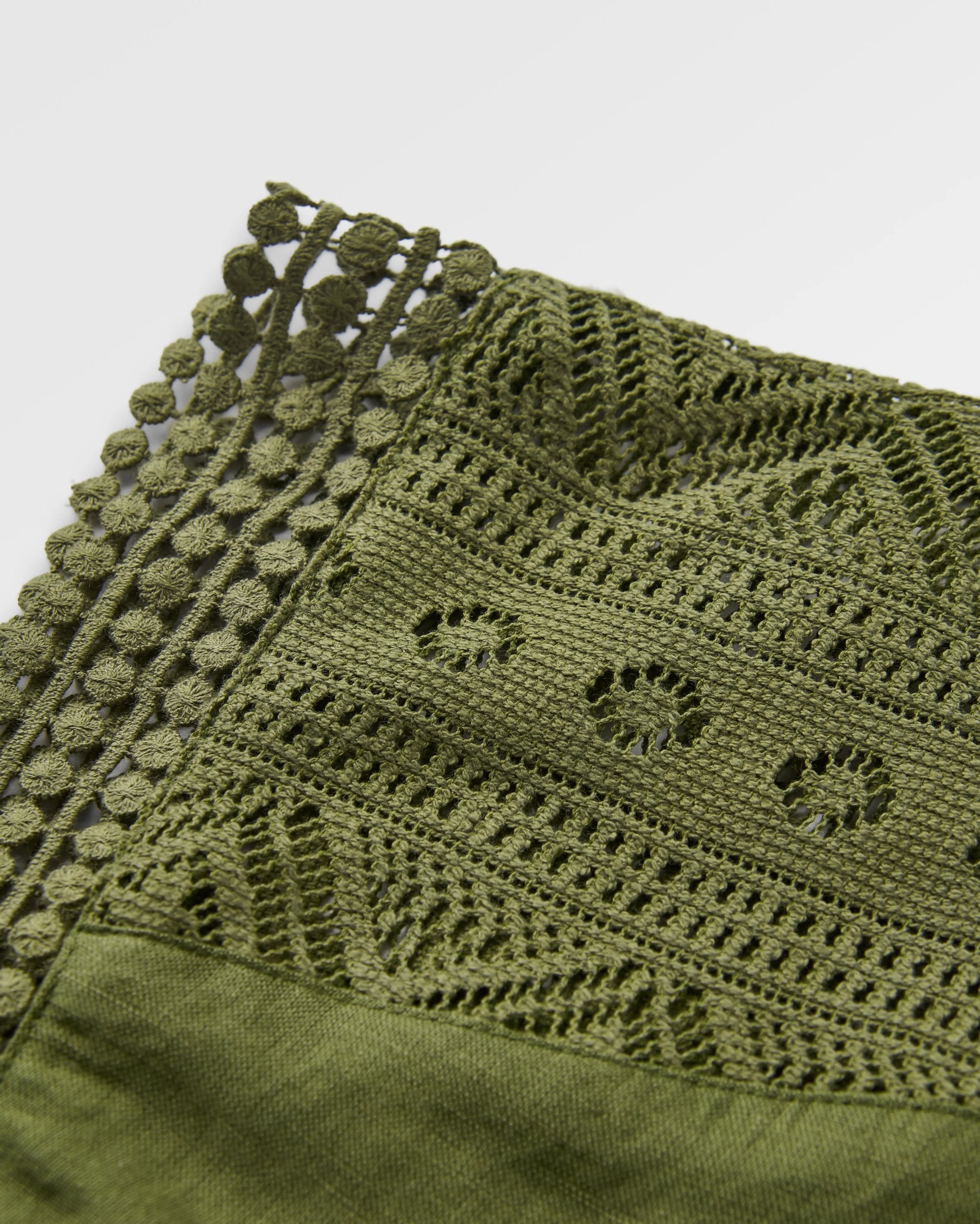 Sono Linen Smock Dress - Khaki - Flatlay