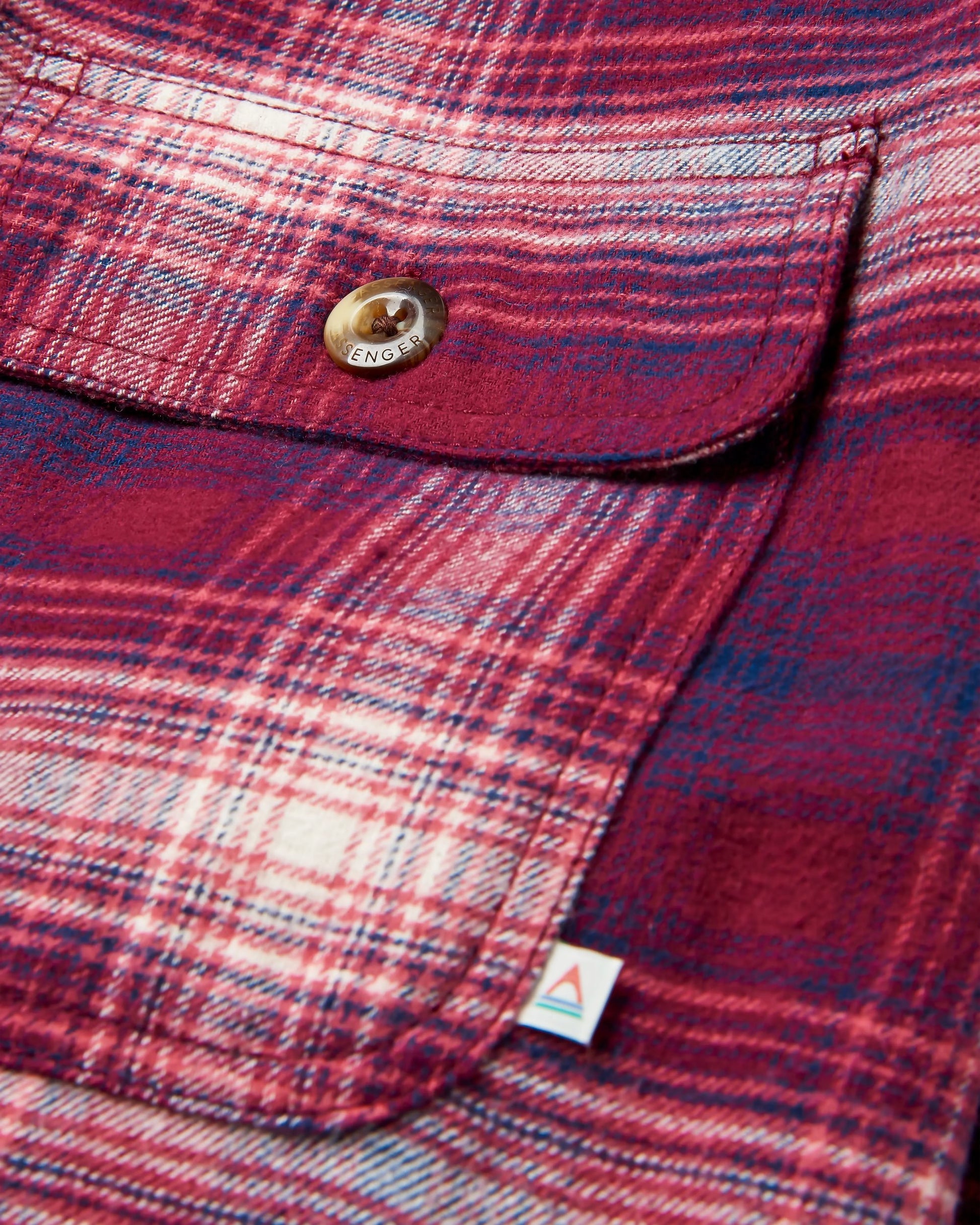 Freestyle Sherpa-Lined Overshirt - Wine/Rich Navy Check