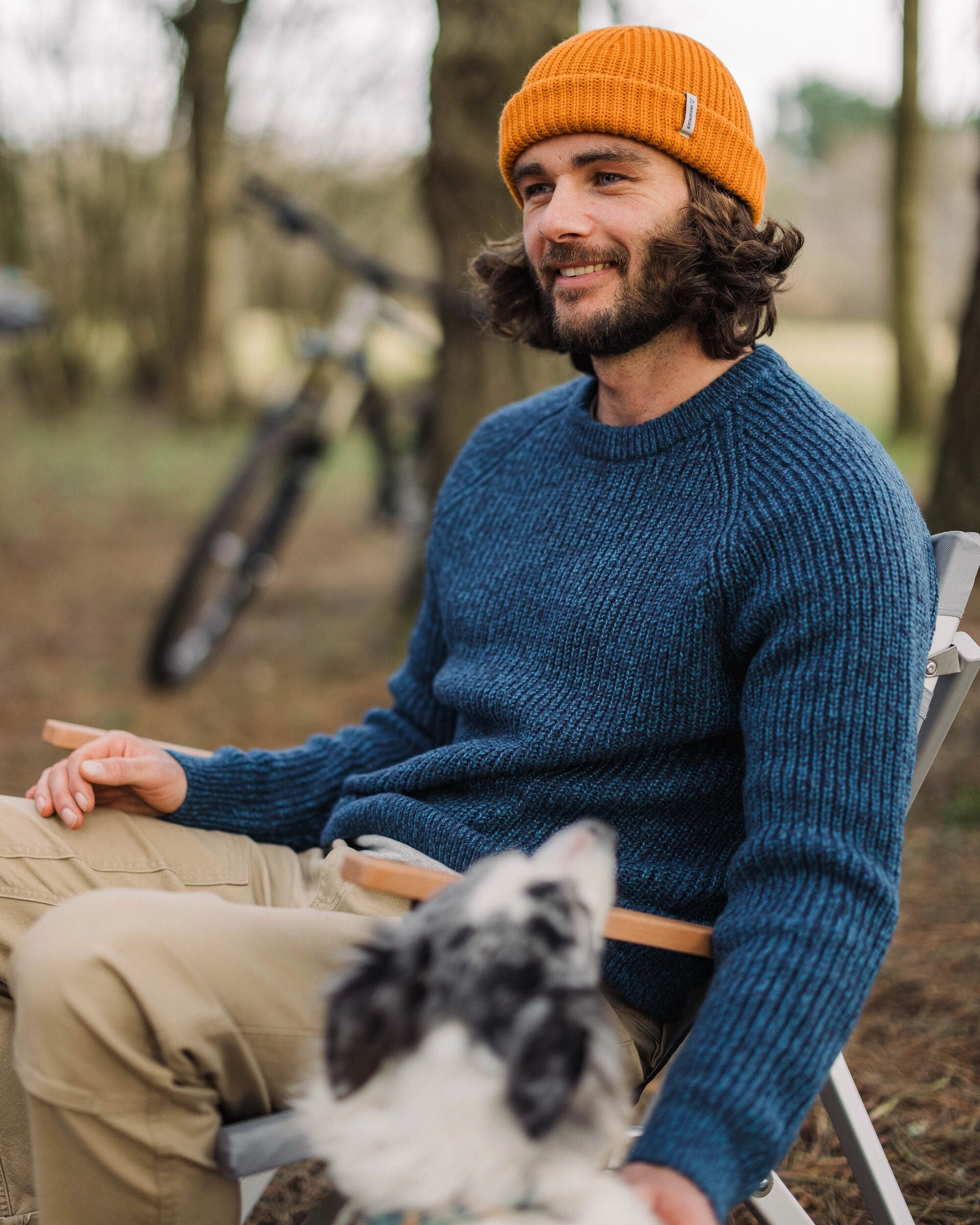 Fog Recycled Knitted Jumper - Rich Navy - Lifestyle