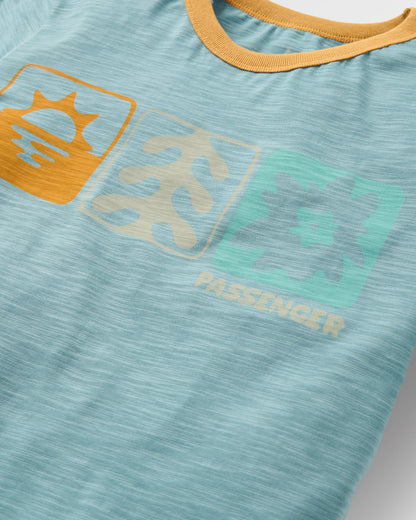 Daze Recycled Cotton T-Shirt - Arctic - Flatlay