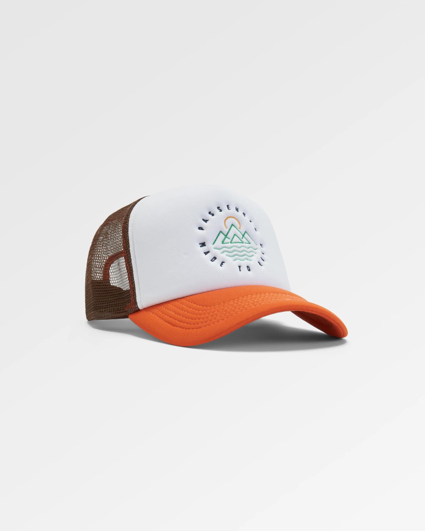 Escapism Snapback Trucker Cap - Chestnut/Sunrise Orange