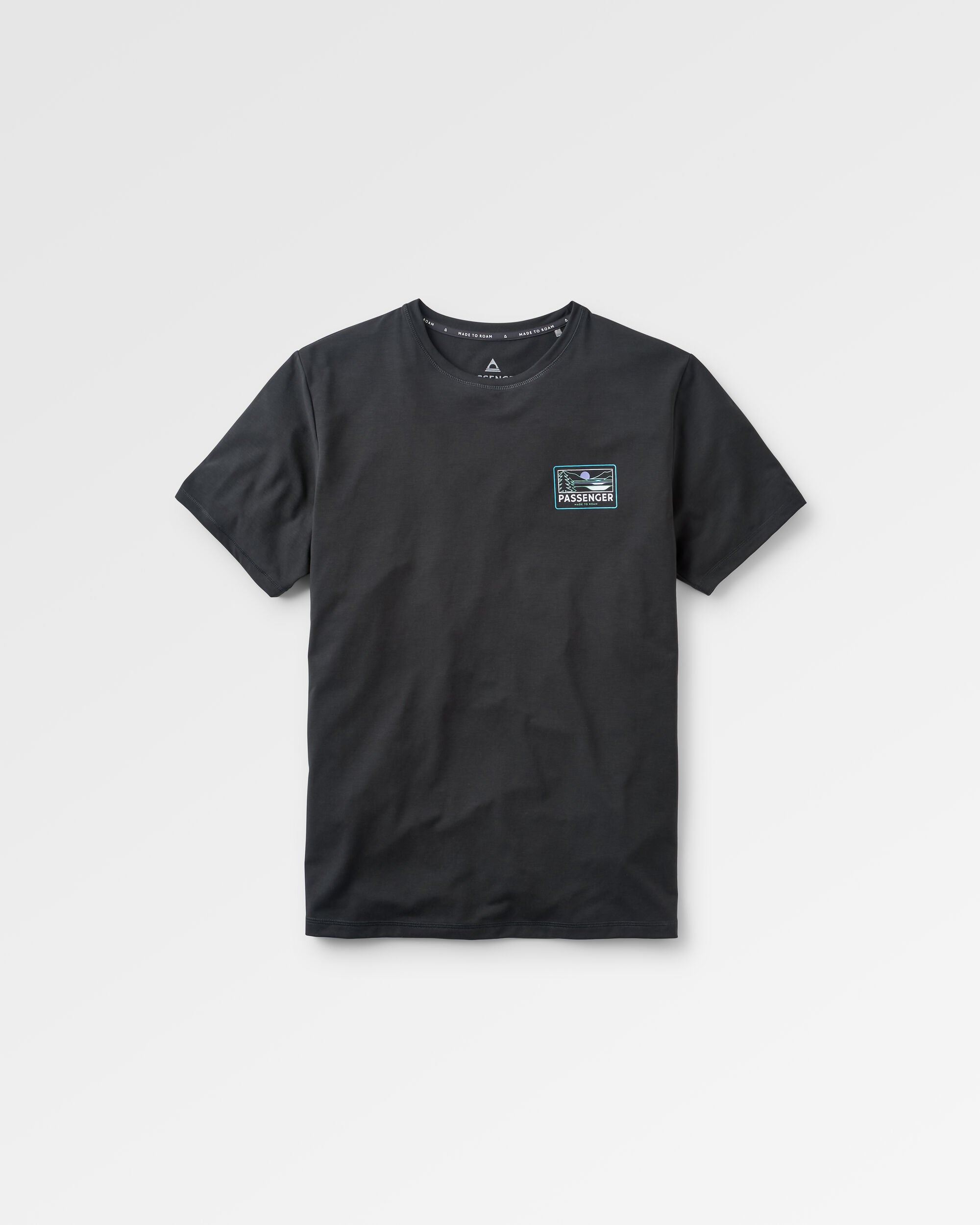 Roamer Men's Recycled Active T-Shirt - Black - Flatlay