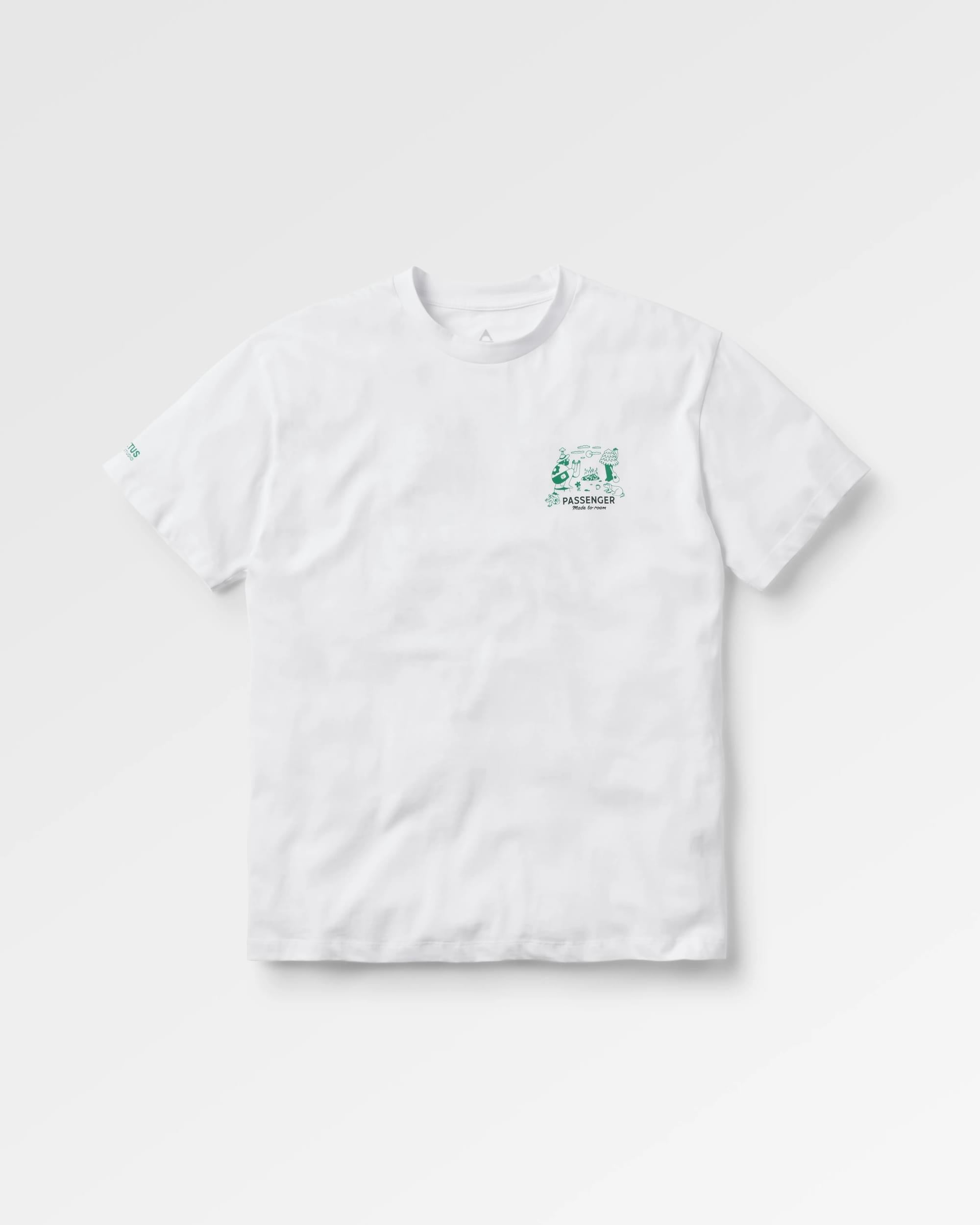 Better Outside Organic Relaxed Fit T-Shirt - White - Flatlay