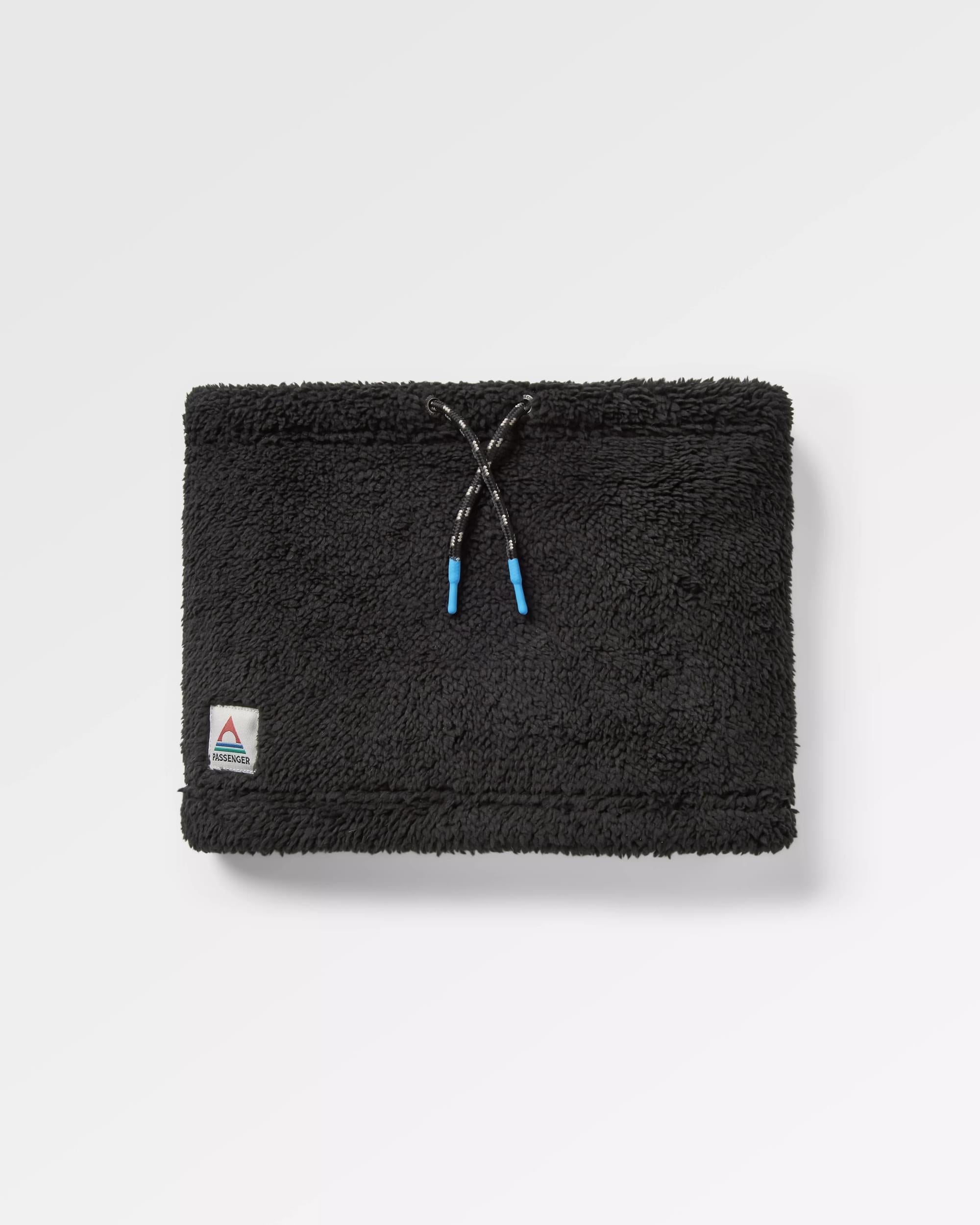 Ash Recycled Sherpa Fleece Snood - Black - Flatlay