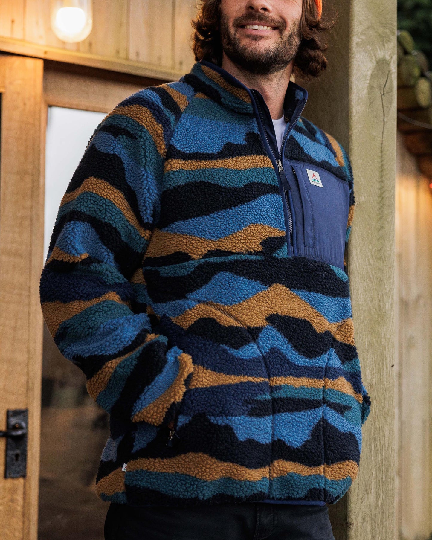 Offroad Recycled Sherpa 1/2 Zip Fleece - Scenic Navy