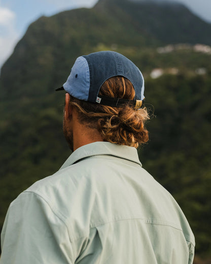 Male_Made To Roam Recycled 5 Panel Cap - Charcoal Multi