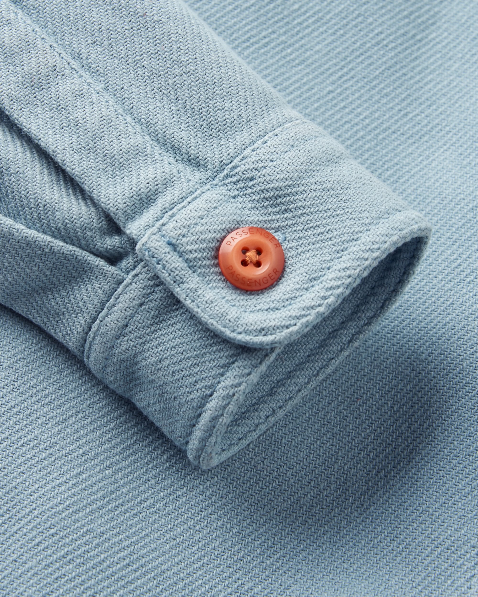 Island Twill Shirt - Faded Denim - Flatlay