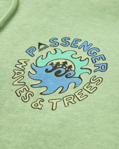 Dune Oversized Hoodie - Stem Green Marl - Flatlay