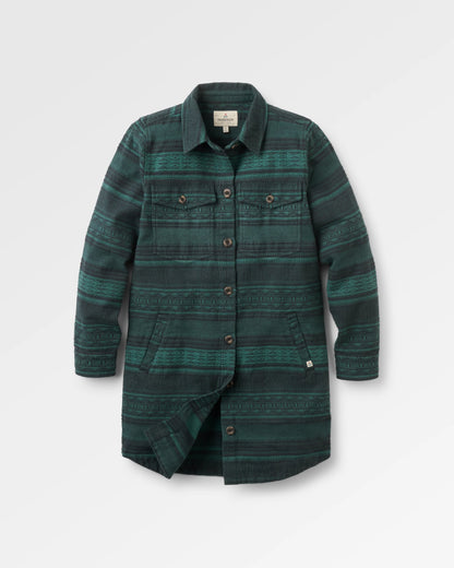 Stella Shirt Dress - Deep Ocean Jacquard - Flatlay