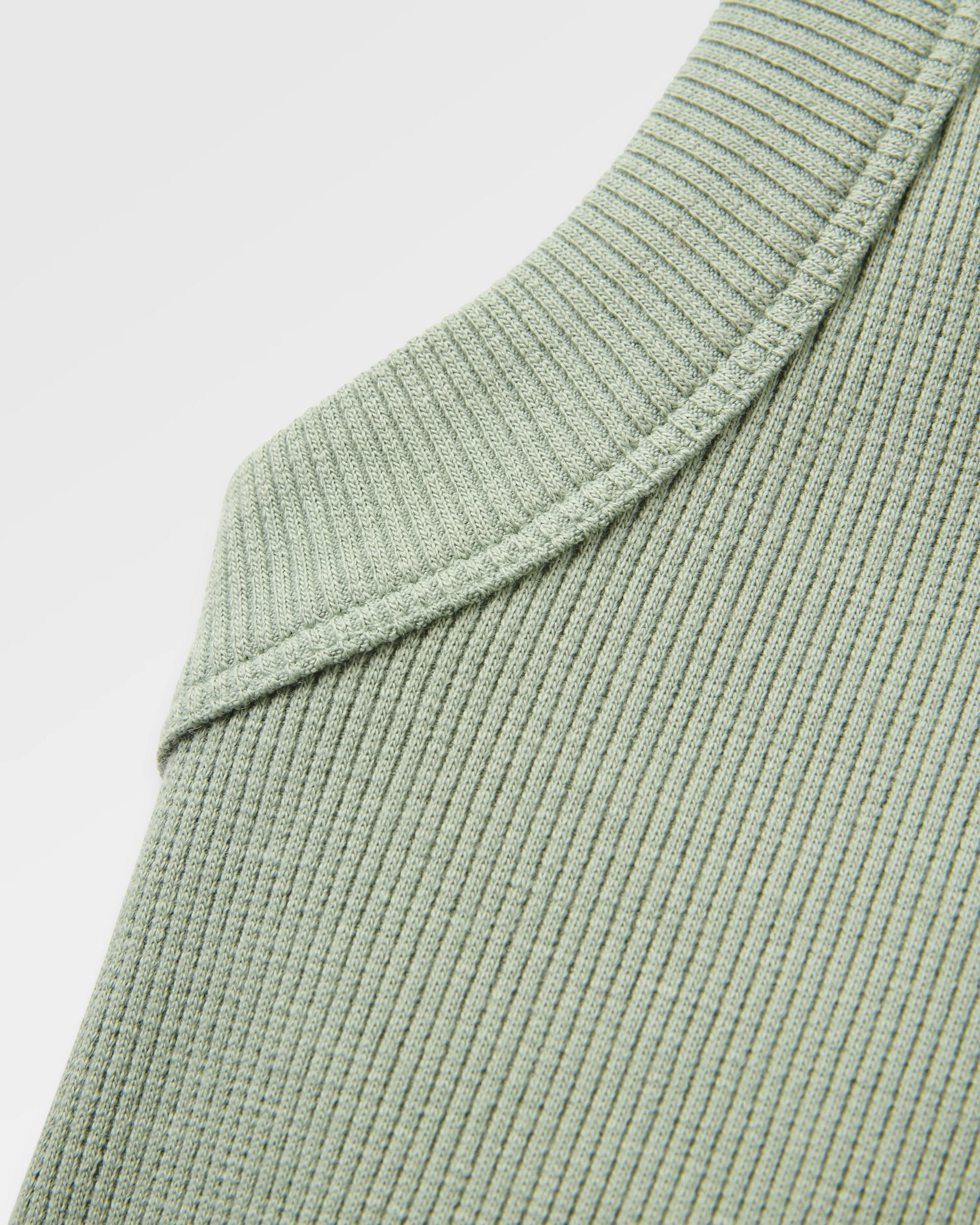 Out There Ribbed Cropped Vest - Pistachio - Flatlay