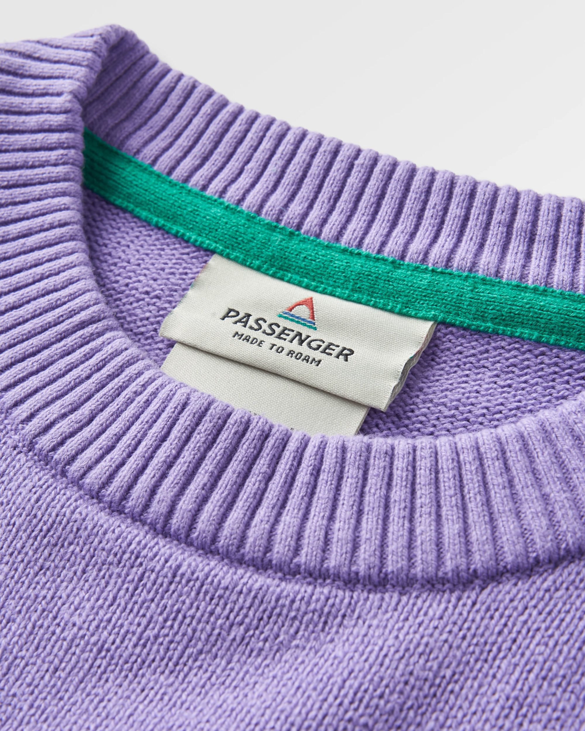 Grace Knitted Jumper - Retro Purple - Flatlay